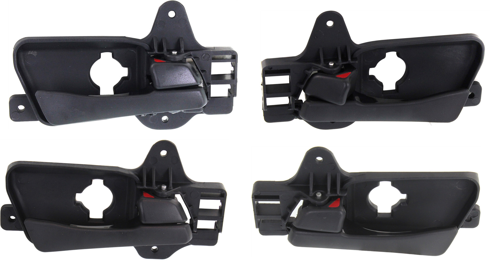 AM ELANTRA 09-12 FRONT AND REAR DOOR HANDLE RH and LH Set of 4 Inside Black Touring Model SKU SET REPH491579-4 Partslink HY1553105 HY1552105 HY1353127 HY1352127 OEM 836202L000XP 836102L000XP 8262