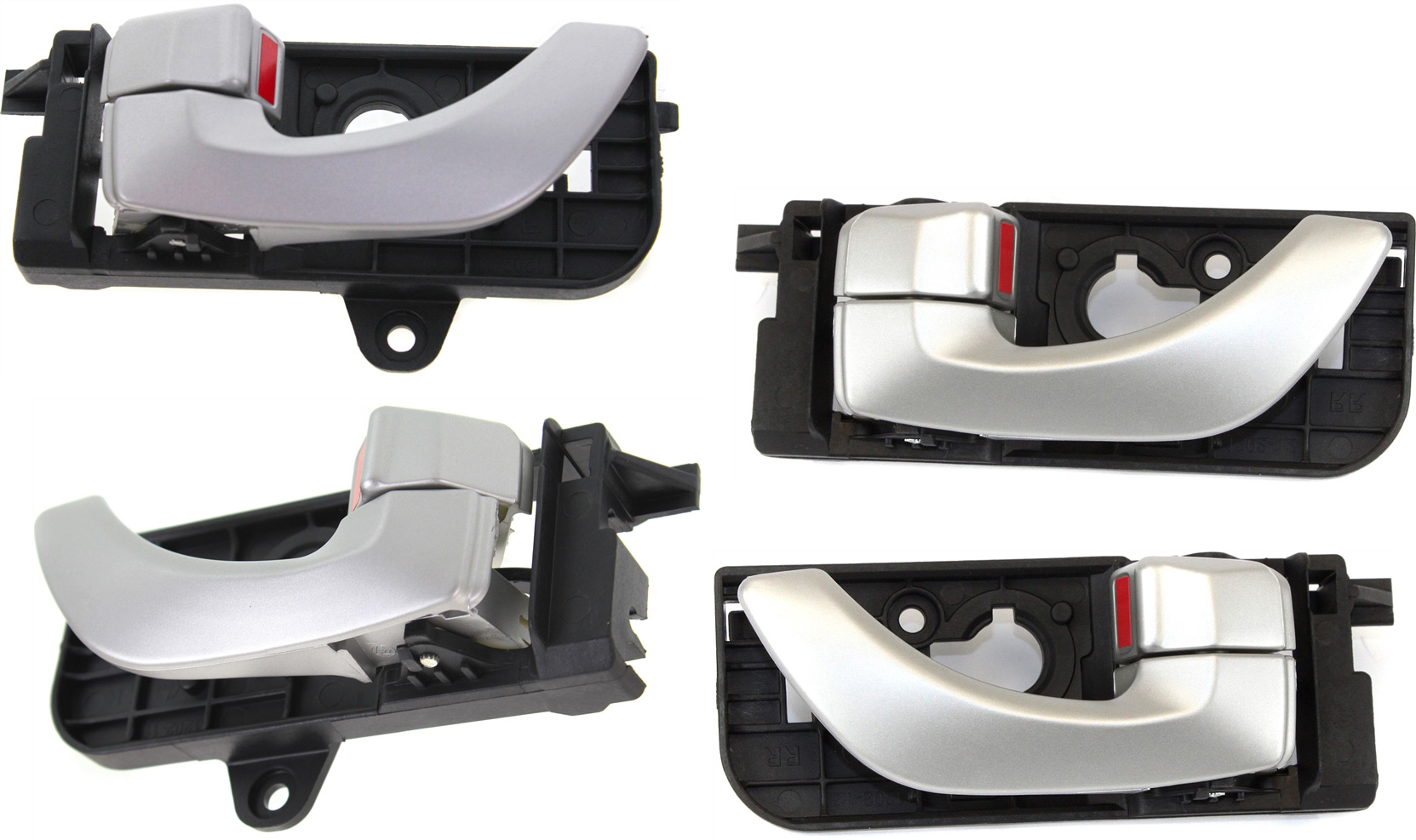 AM SONATA 06-07 FRONT AND REAR DOOR HANDLE RH and LH Set of 4 Inside Painted Silver SKU SET REPH491585-4 Partslink HY1553108 HY1552108 HY1353134 HY1352134 OEM 836203K020XZ 836103K020XZ 8262
