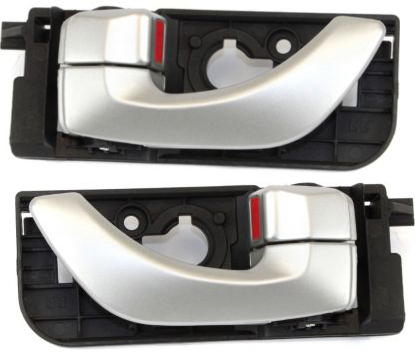 AM SONATA 06-07 REAR INTERIOR DOOR HANDLE RH AND LH Painted Silver SKU SET REPH491585 Partslink HY1553108 HY1552108 OEM 836203K020XZ 836103K020XZ