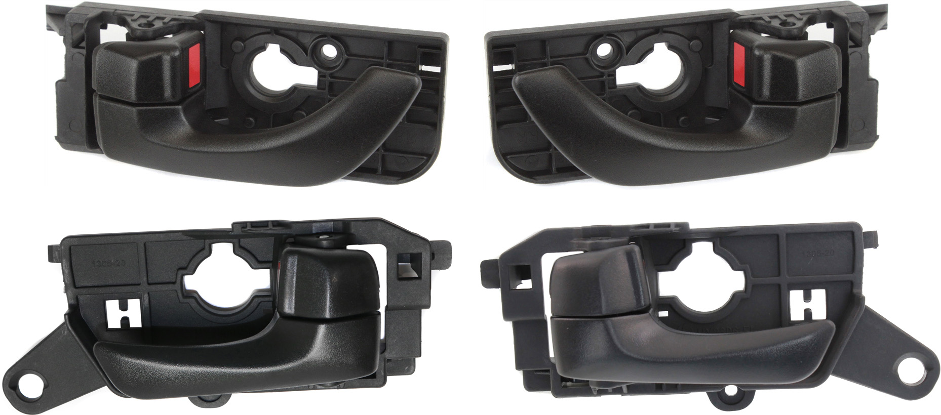 AM SONATA 08-10 FRONT AND REAR DOOR HANDLE RH and LH Set of 4 Inside Textured Black SKU SET REPH491587-4 Partslink HY1553109 HY1552109 HY1353135 HY1352135 OEM 836203K520HZ 836103K520HZ 8262