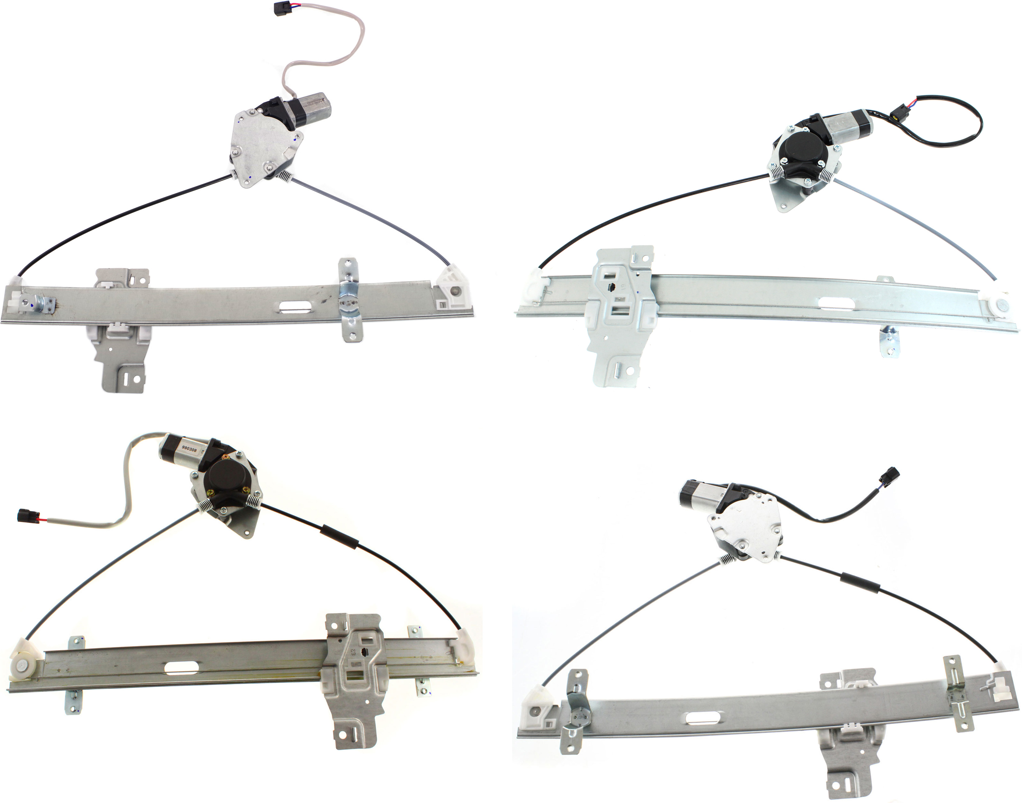 AM PASSPORT 98-02 RODEO 98-04 FRONT AND REAR WINDOW REGULATOR RH AND LH Power w Motor SKU SET REPH491753-4 Partslink IZ1551102 IZ1550102 HO1351126 HO1350126 OEM 8972544541-8972544551-89725445