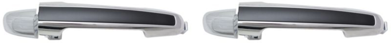 AM SONATA 06-10 REAR EXTERIOR DOOR HANDLE RH AND LH Chrome Set of 2 w Black Insert SKU SET REPH494702-2 Partslink FDH010221 HY1310127 OEM 826513K020