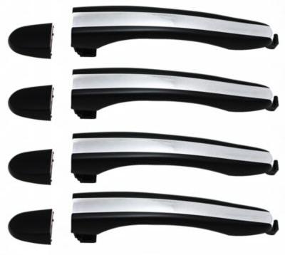 AM AZERA 06-11 FRONT AND REAR DOOR HANDLE RH and LH Outside Primed w Chrome Insert SKU SET REPH494705-4 OEM 826513L000-826523L000-826513L0