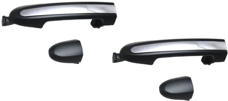 AM SANTA FE 07-12 REAR EXTERIOR DOOR HANDLE RH AND LH Primed w out Key Hole Set of 2 SKU SET REPH494707-2 Partslink FDH010229 OEM 826512B010
