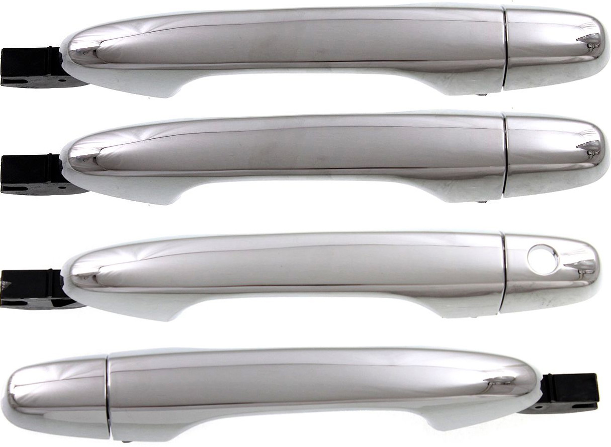 AM CIVIC CR V 12-14 FRONT AND REAR DOOR HANDLE RH and LH Set of 4 Outside All Chrome SKU SET REPH494713-4 Partslink HO1310125 OEM 72141TR0A11ZD PFM 72181TR0A11Z