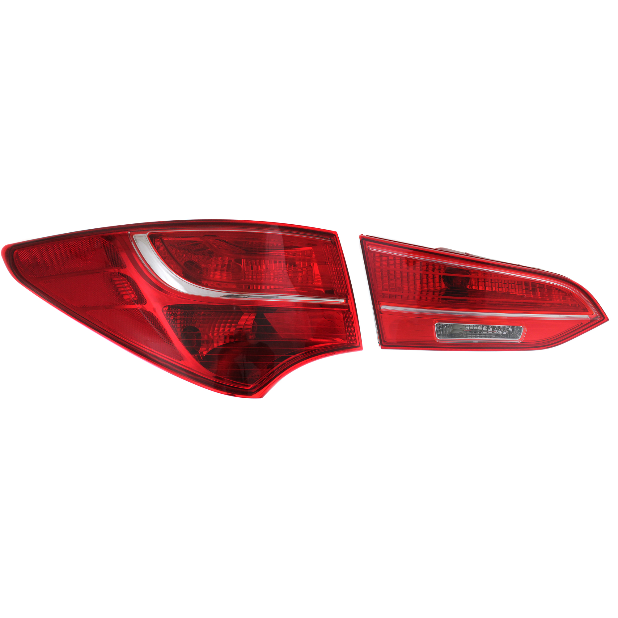 AM SANTA FE SPORT 13-14 TAIL LAMP LH Inner and Outer Assembly Halogen SKU SET REPH730142 Partslink HY2802120 HY2804123 OEM 924014Z000-924054Z000