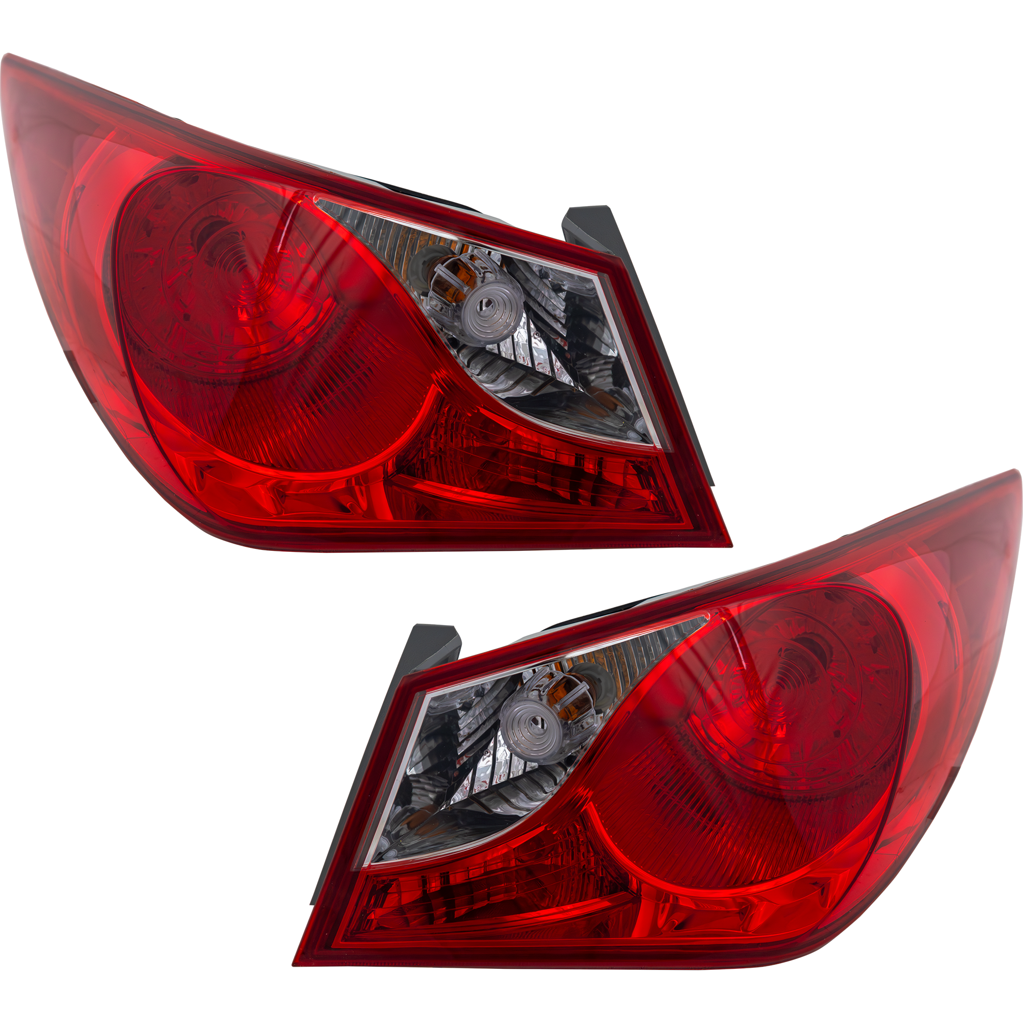 AM SONATA 11-14 TAIL LAMP RH AND LH Outer Assembly Bulb Type Exc. Hybrid Model CAPA SKU SET REPH730175Q Partslink HY2805116C HY2804116C OEM 924023Q000-924013Q000