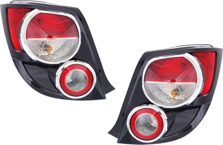 AM SONIC 12-16 TAIL LAMP RH AND LH Assembly Hatchback CAPA SKU SET REPH730189Q Partslink GM2800252C GM2801252C OEM 42407868-42407869