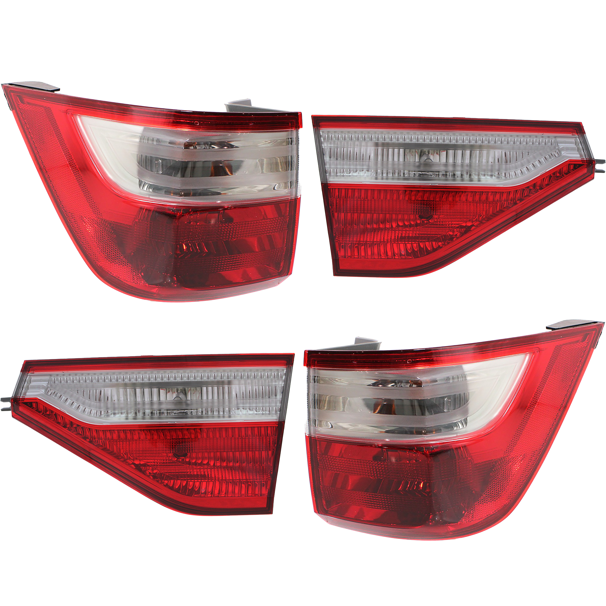 AM ODYSSEY 11-13 TAIL LAMP RH AND LH Set of 4 Inner and Outer Assembly CAPA SKU SET REPH730193Q 4 Partslink HO2805100C HO2804100C HO2803103C HO2802103C OEM 33500TK8A01-33550TK8A01-34150T