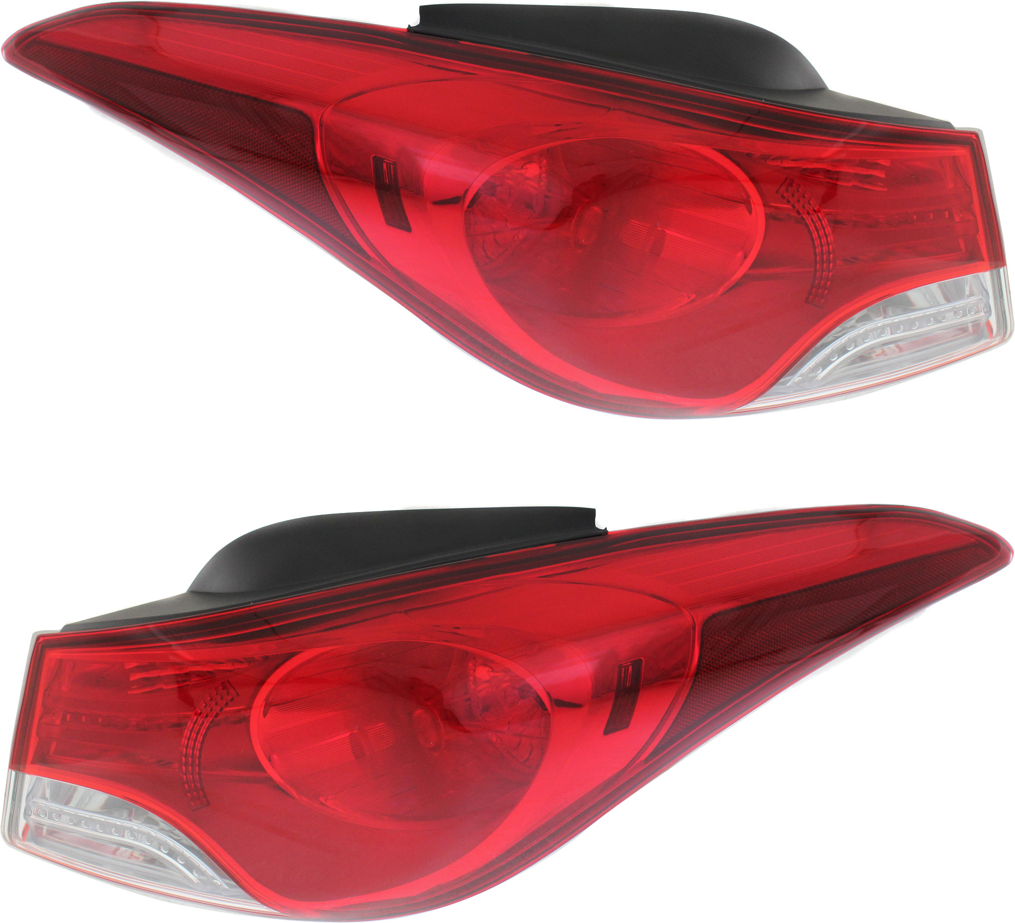 AM ELANTRA 11-13 TAIL LAMP RH AND LH Outer Assembly Halogen Bulb Type Coupe Sedan Korea Built Vehicle SKU SET REPH730197 Partslink HY2805120 HY2804120 OEM 924023X050-924013X050