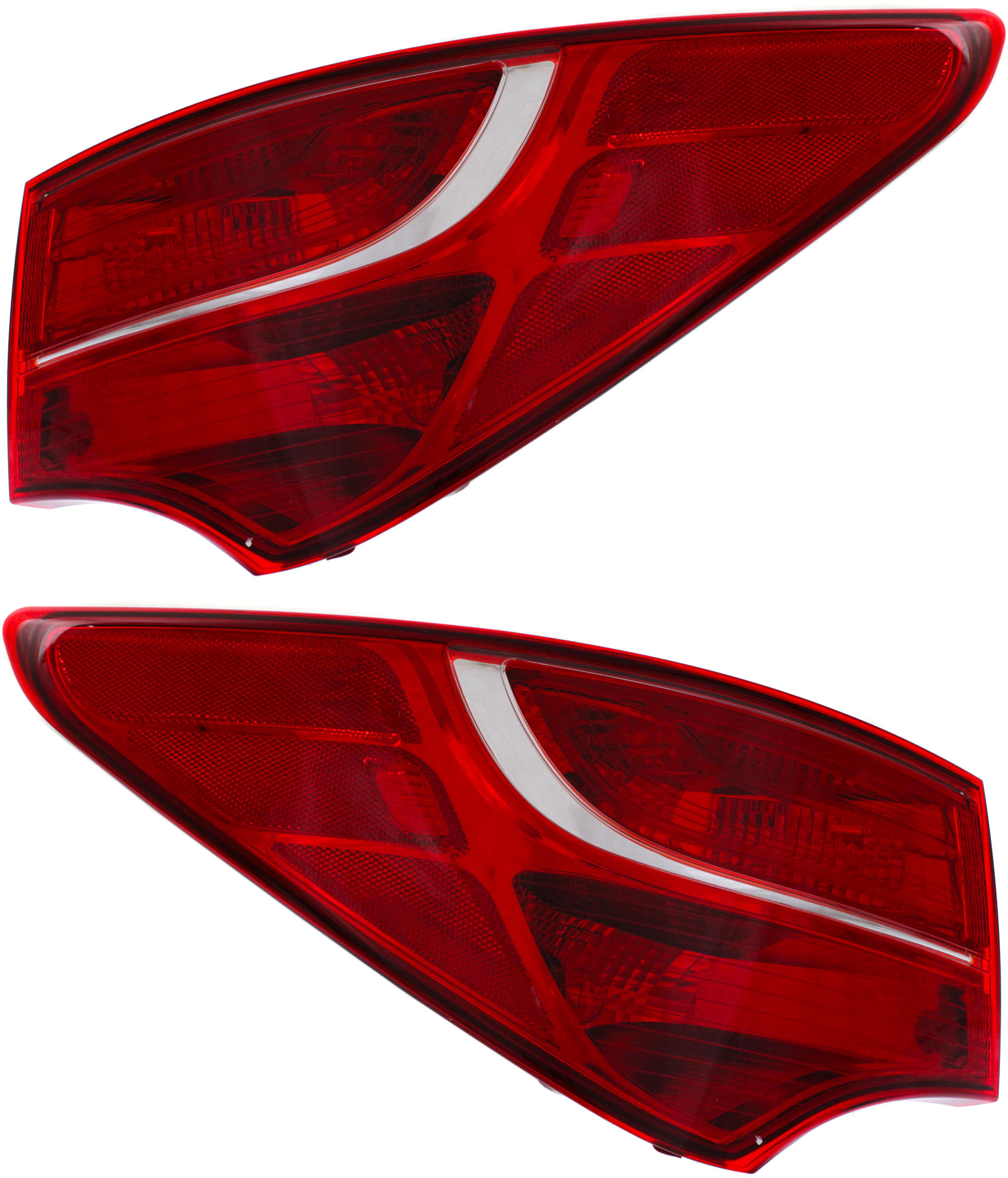 AM SANTA FE SPORT 13-16 TAIL LAMP RH AND LH Outer Assembly Halogen CAPA SKU SET REPH730313Q Partslink HY2804123C HY2805123C OEM 924014Z000-924024Z000