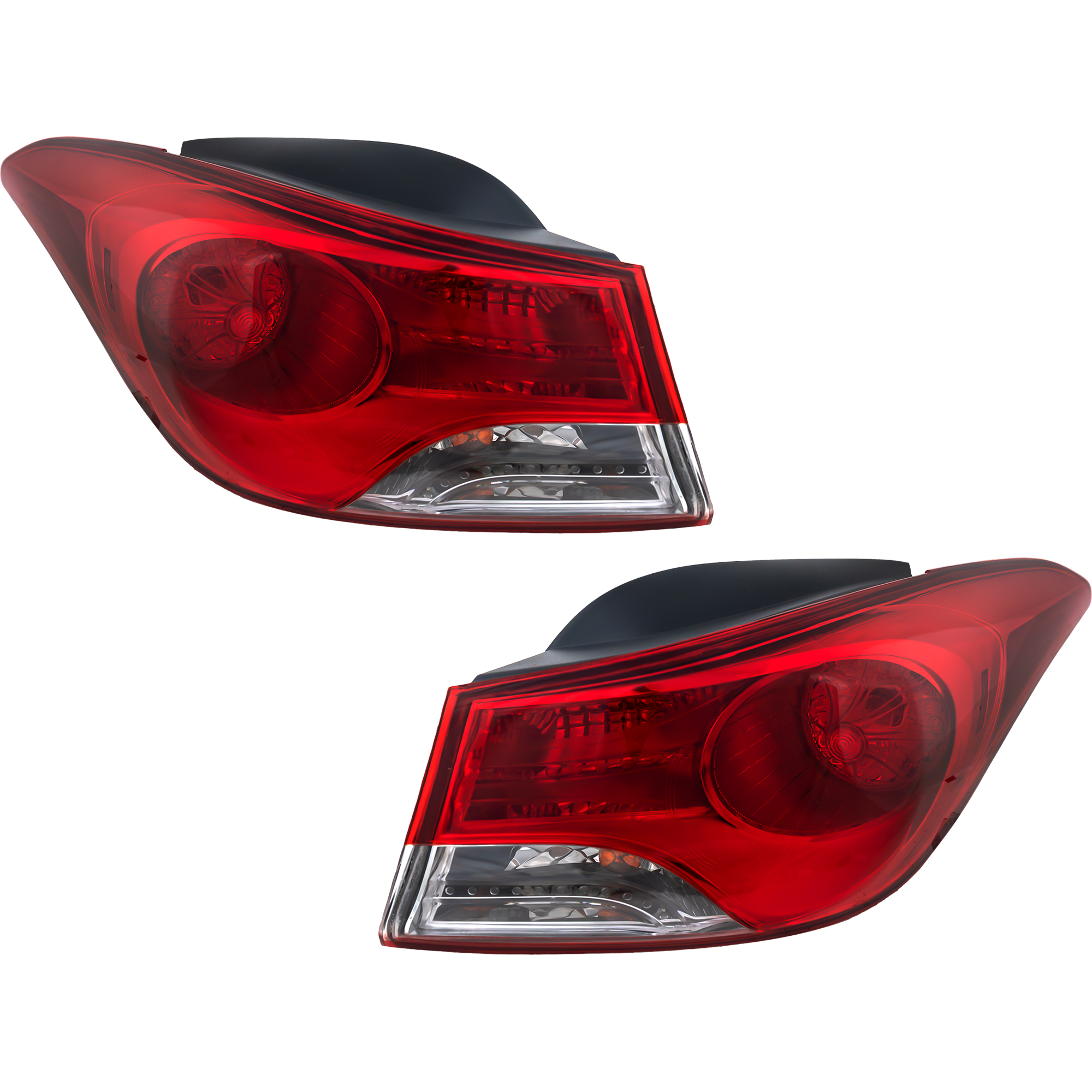 AM ELANTRA 11-13 TAIL LAMP RH AND LH Outer Assembly Halogen Sedan USA Built Vehicle SKU SET REPH730319 Partslink HY2805119 HY2804119 OEM 924023Y000-924013Y000