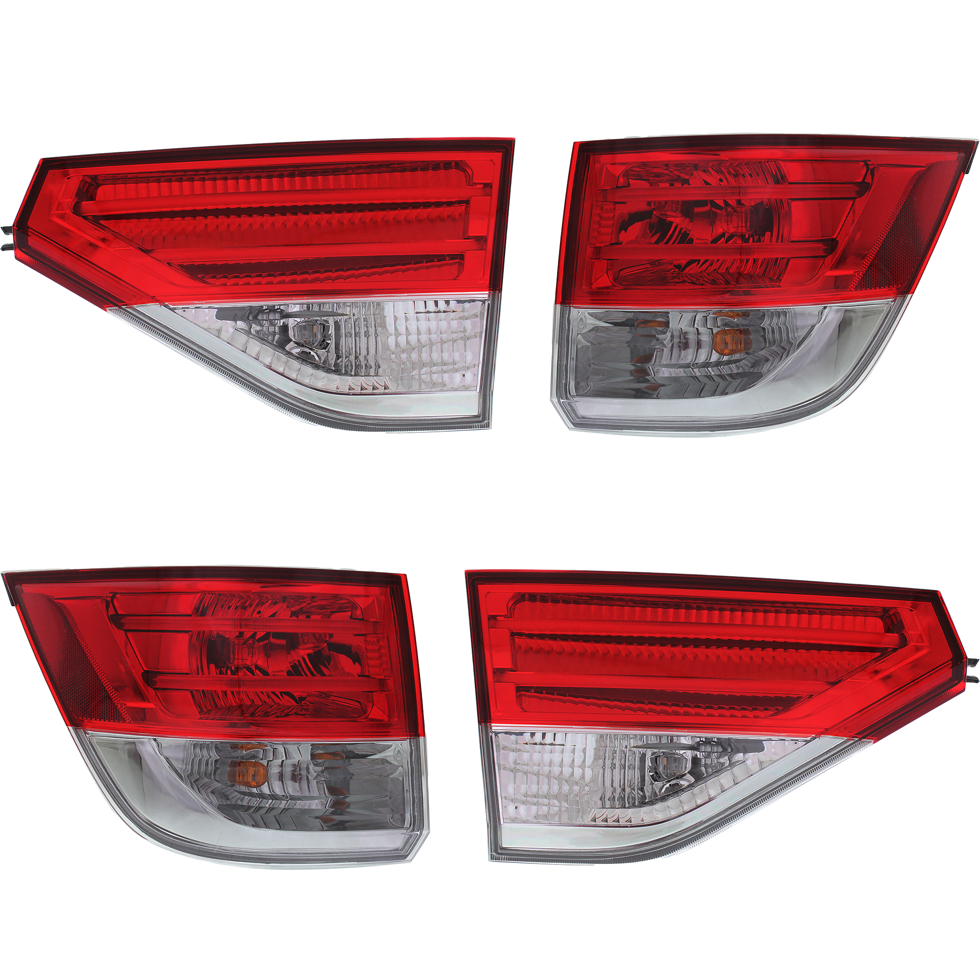AM ODYSSEY 14-17 TAIL LAMP RH AND LH Inner and Outer Assembly Clear Red Lens LED CAPA SKU SET REPH730327Q 4 Partslink HO2802107C HO2803107C HO2804104C HO2805104C OEM 33500TK8A11-33550TK8A11-34150T