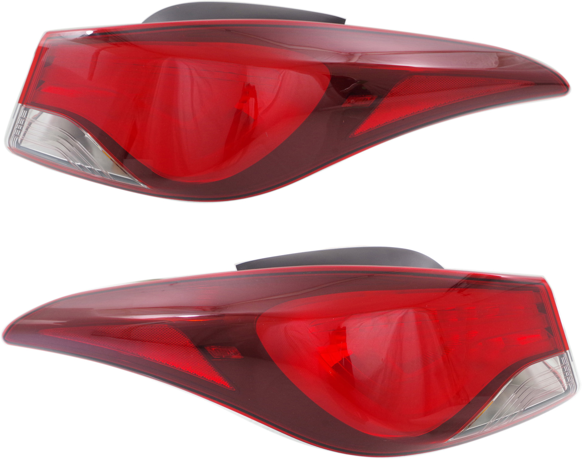 AM ELANTRA 14-16 TAIL LAMP RH AND LH Outer Assembly Halogen Bulb Type Sedan USA Built Vehicle CAPA SKU SET REPH730361Q Partslink HY2805131C HY2804131C OEM 924023Y500-924013Y500