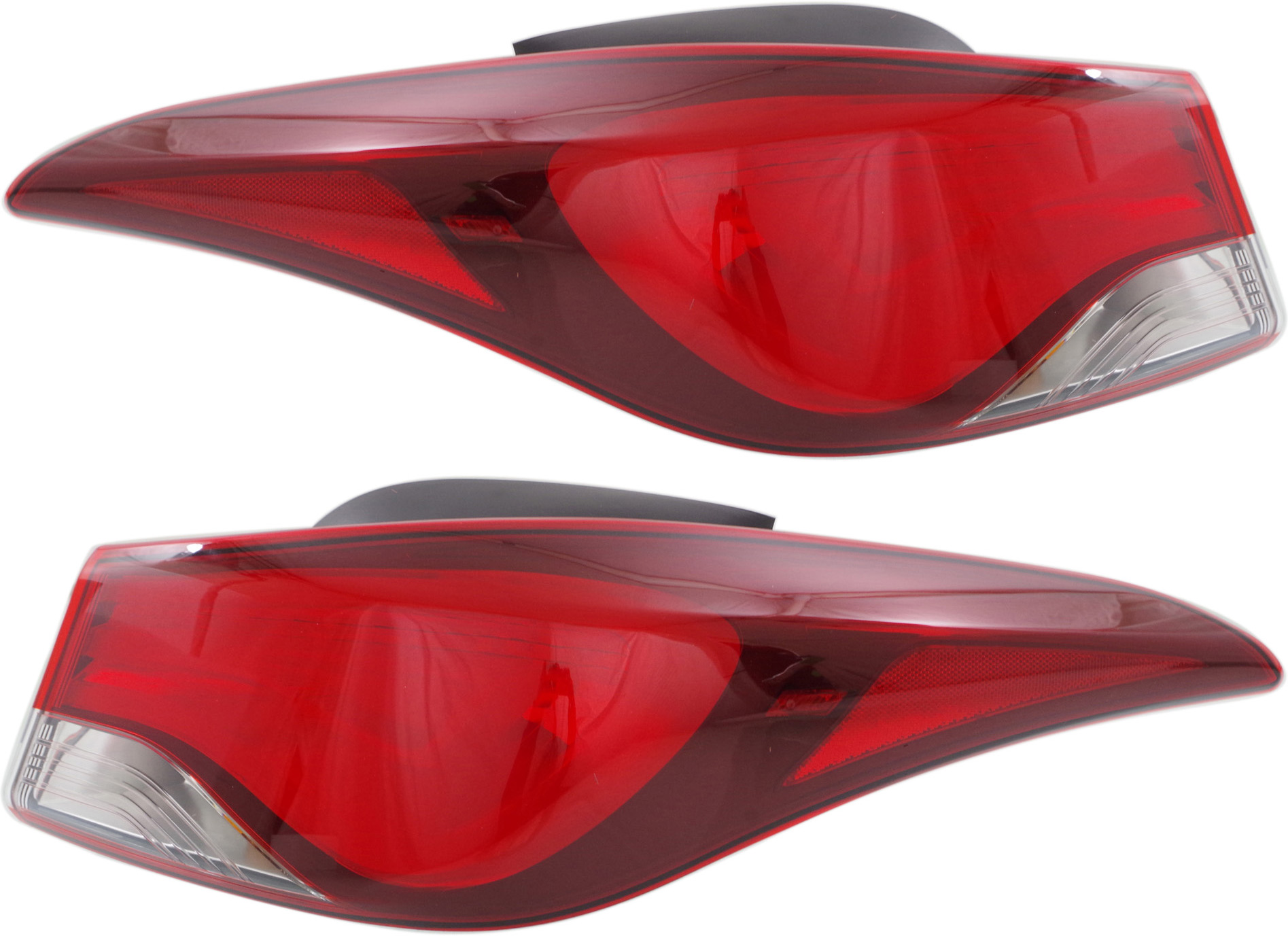 AM ELANTRA 14-16 TAIL LAMP RH AND LH Outer Assembly Halogen Bulb Type Sedan USA Built Vehicle SKU SET REPH730361 Partslink HY2805131 HY2804131 OEM 924023Y500-924013Y500