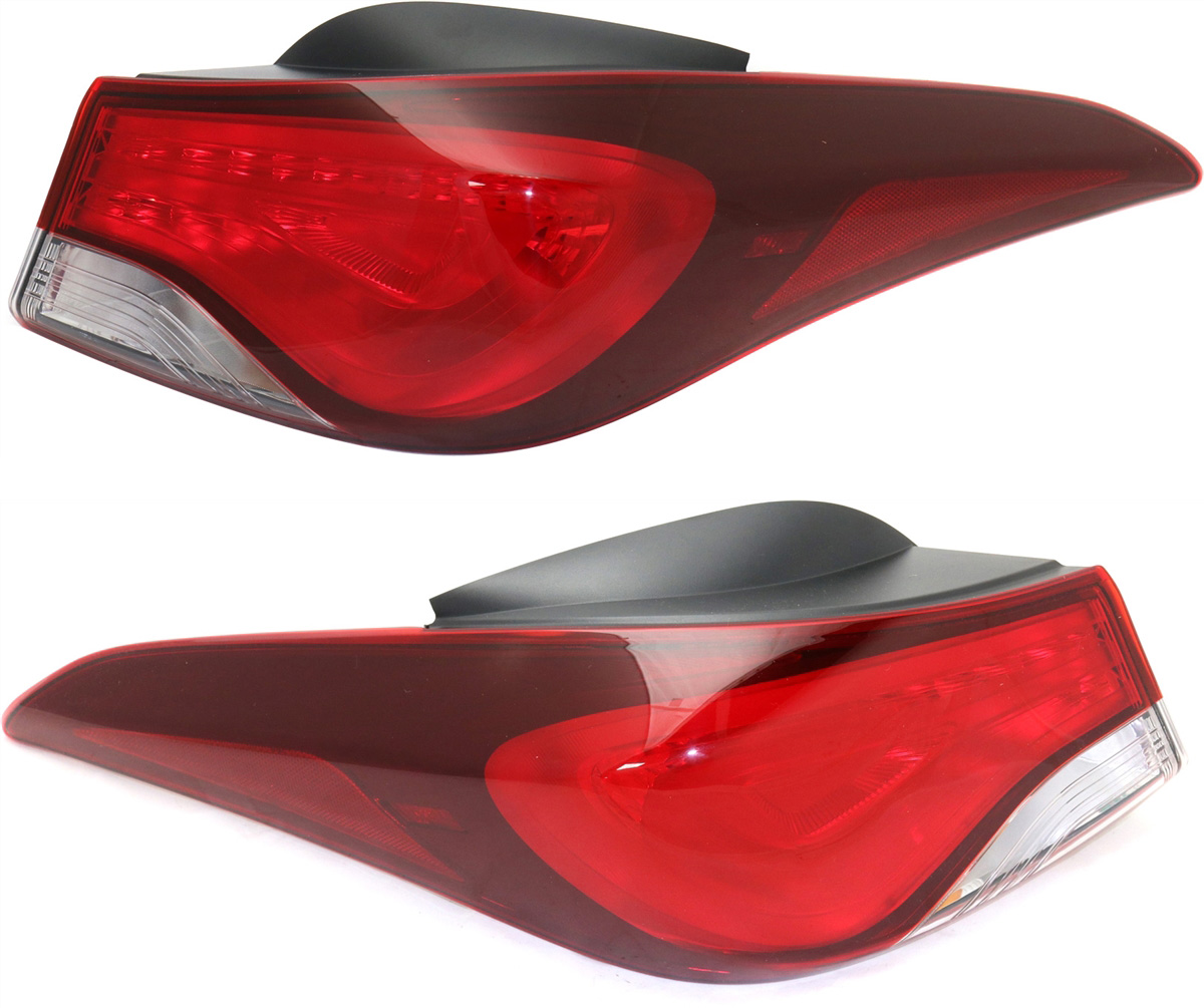 AM ELANTRA 14-16 TAIL LAMP RH AND LH Outer Assembly Halogen Bulb Type Coupe Sedan Korea Built Vehicle SKU SET REPH730385 Partslink HY2805130 HY2804130 OEM 924023X230-924013X230