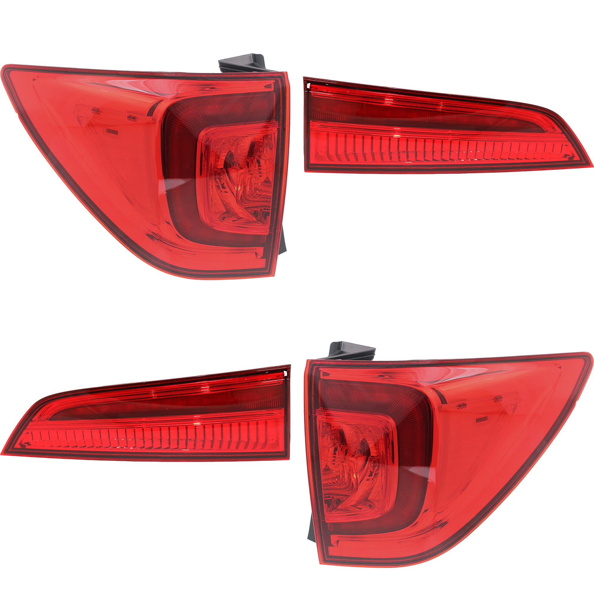 AM PILOT 16-18 TAIL LAMP RH AND LH Inner and Outer Assembly Halogen CAPA SKU SET REPH730389Q 4 Partslink HO2803108C HO2802108C HO2805107C HO2804107C OEM 34150TG7A01-34155TG7A01-33500T