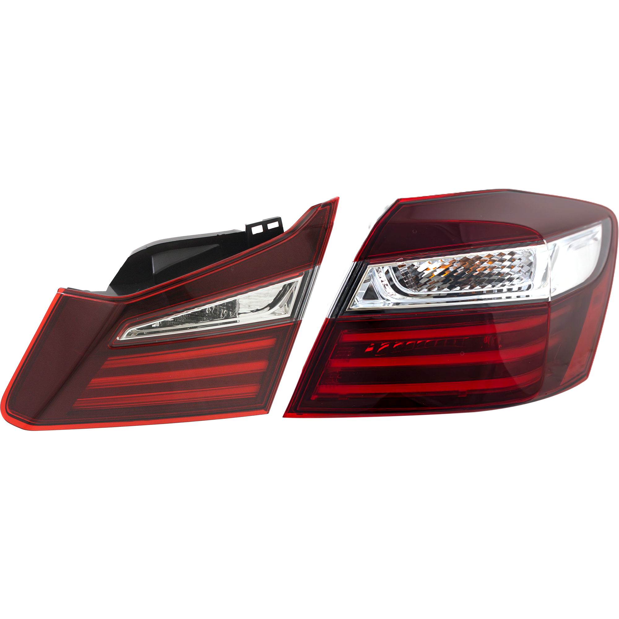 AM ACCORD 16-17 TAIL LAMP RH Inner and Outer Assembly Exc. Hybrid Model Sedan CAPA SKU SET REPH730397Q A Partslink HO2803109C HO2805108C OEM 34150T2AA21-33500T2AA21