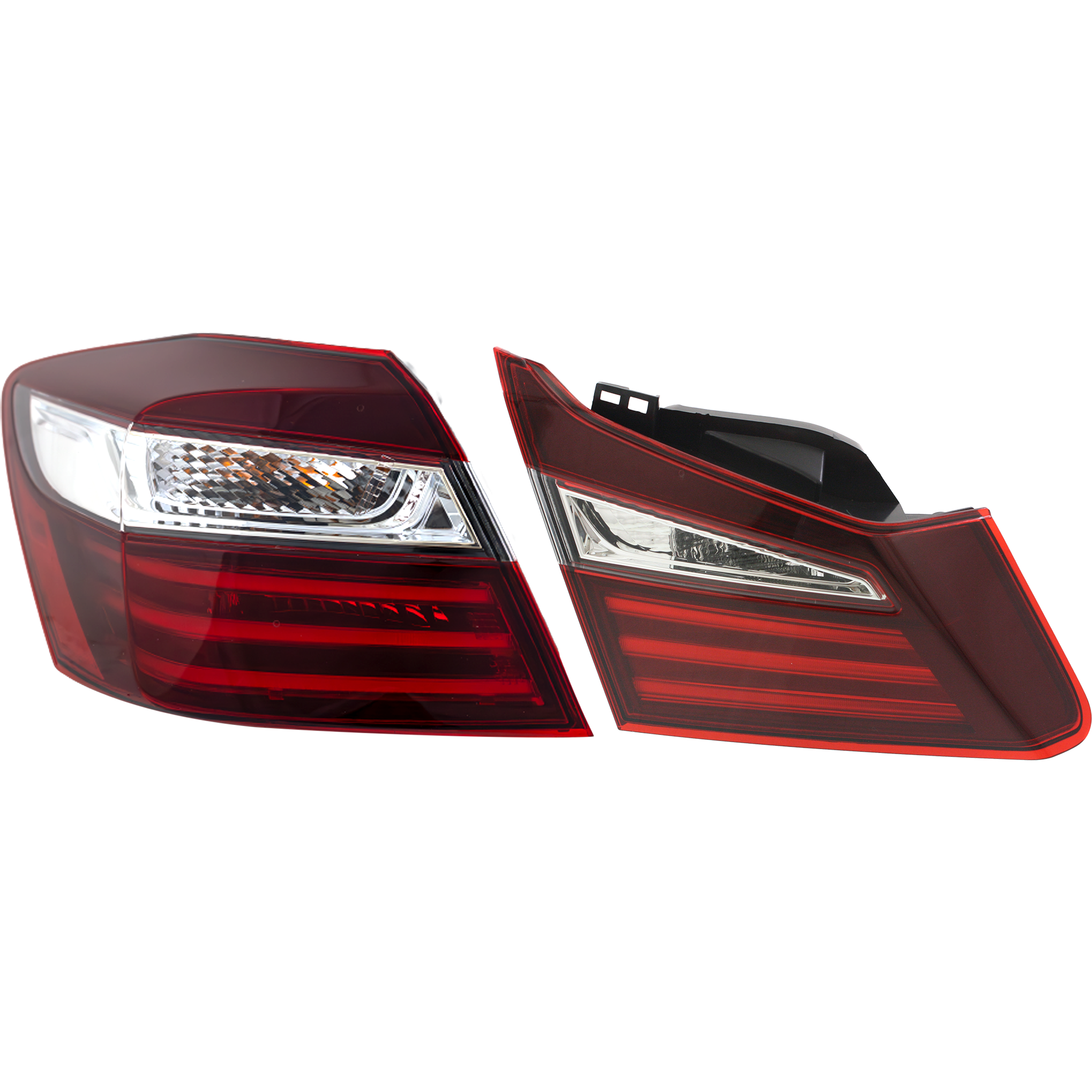 AM ACCORD 16-17 TAIL LAMP LH Inner and Outer Assembly Exc. Hybrid Model Sedan SKU SET REPH730398-2 Partslink HO2802109 HO2804108 OEM 33550T2AA21-34155T2AA21