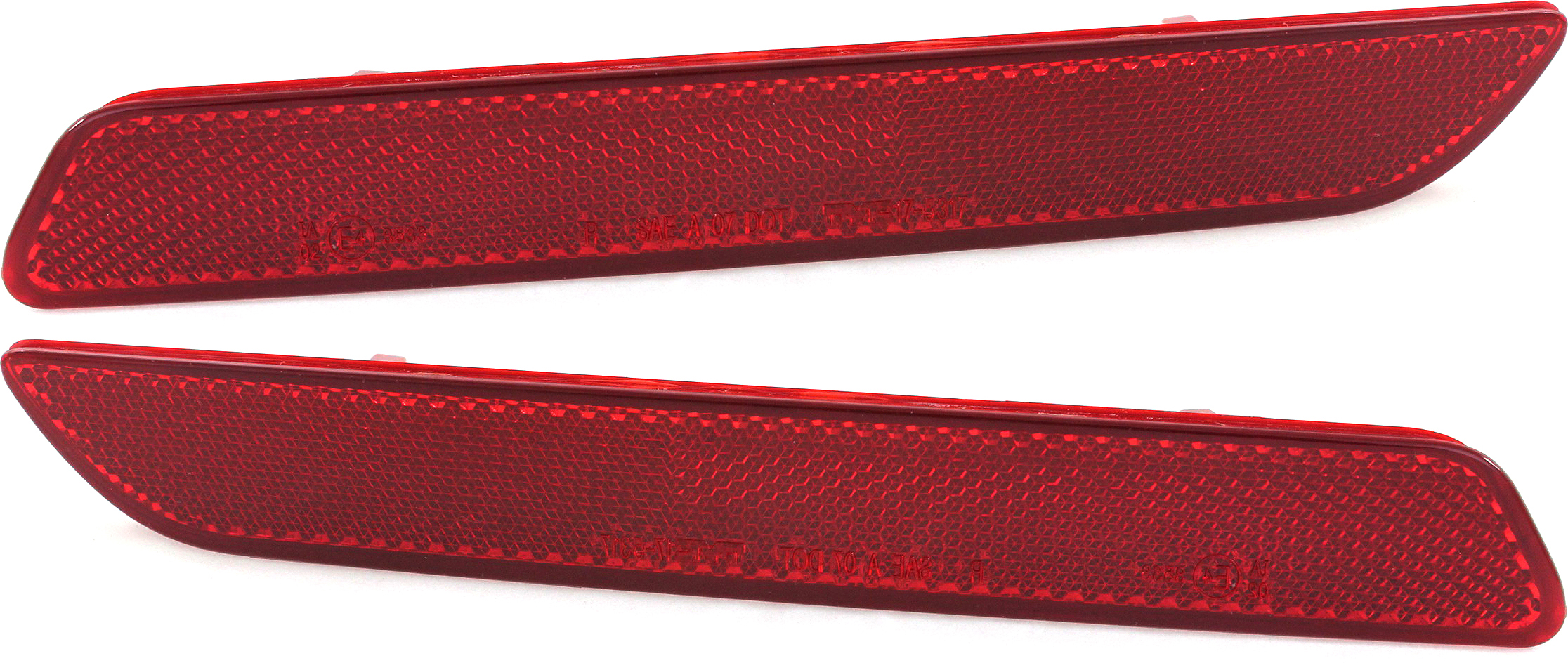 AM CR V 10-11 REAR BUMPER REFLECTOR RH and LH CAPA SKU SET REPH731909Q Partslink HO1184101C HO1185101C OEM 33505SWAJ01-33555SWAJ01