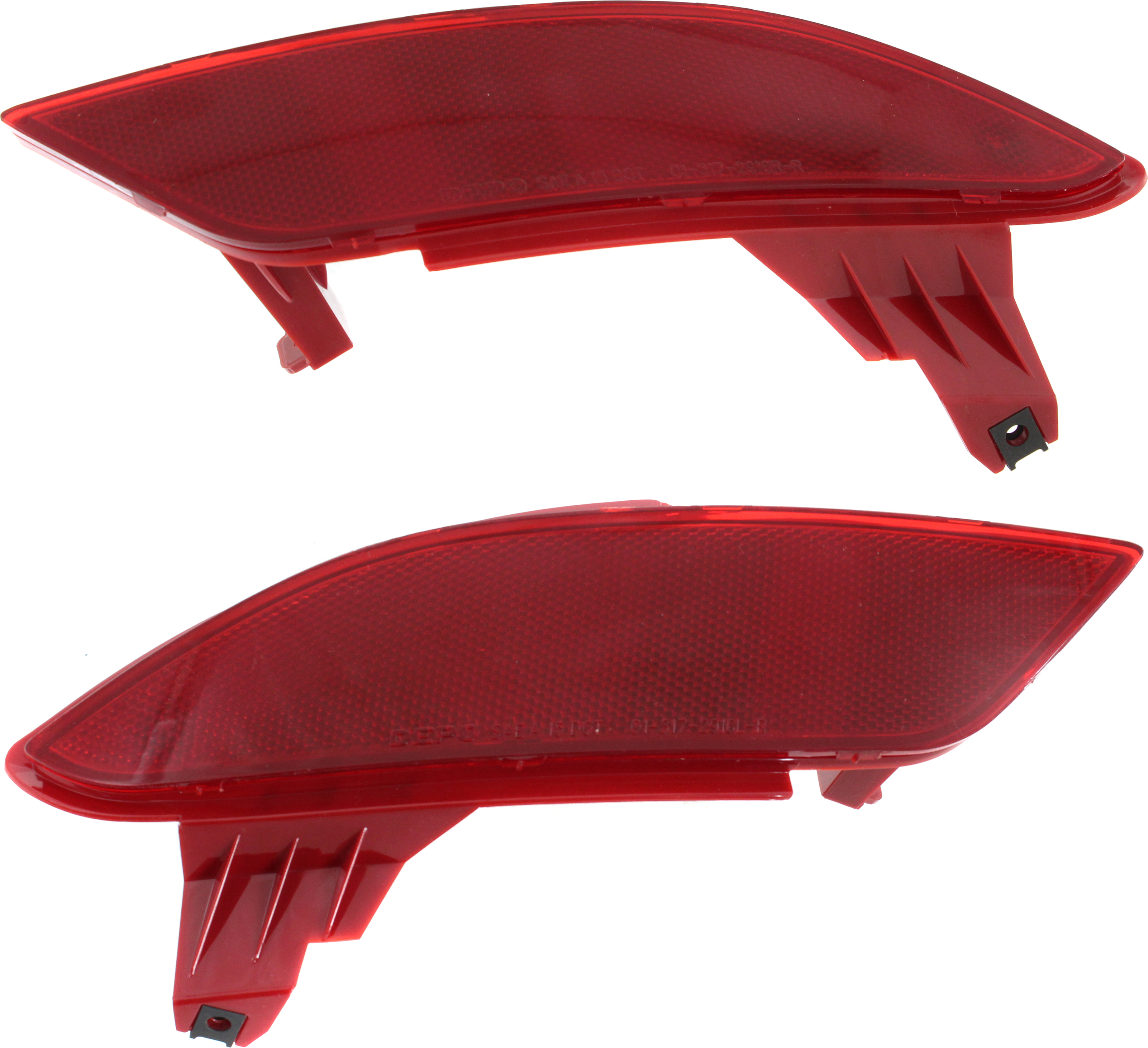 AM HR V 16-22 REAR BUMPER REFLECTOR RH AND LH CAPA SKU SET REPH734925Q Partslink HO1185109C HO1184109C OEM 33505T7SA01-33555T7SA01
