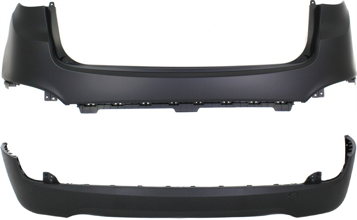 AM TUCSON 10-15 REAR BUMPER COVER Upper and Lower SKU SET REPH760147-2 Partslink HY1100178 HY1115101 OEM 866112S001-866902S000