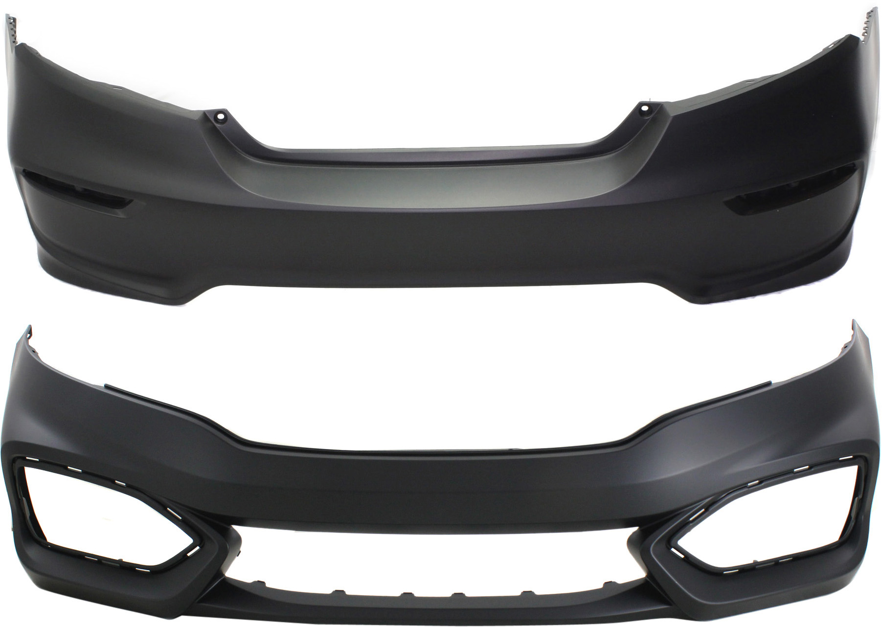 AM CIVIC 14-15 FRONT AND REAR BUMPER COVER Primed 1.8L Eng Coupe SKU SET REPH760188P 2 Partslink HO1000296 HO1100288 OEM 71101TS8A50ZZ 71501TS8A50ZZ