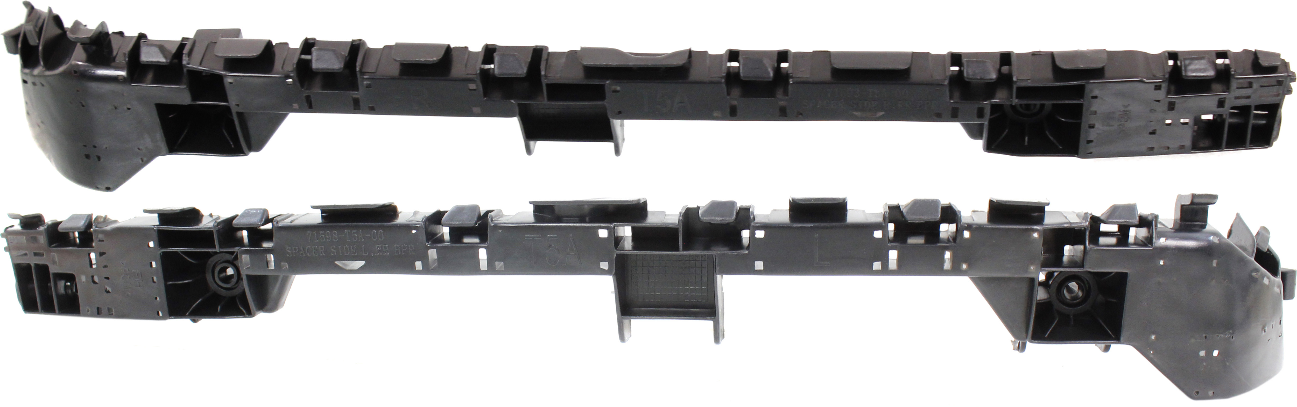 AM FIT 15-17 REAR BUMPER BRACKET RH AND LH Side Spacer Plastic SKU SET REPH762747 Partslink HO1133106 HO1132106 OEM 71593T5A000-71598T5A000