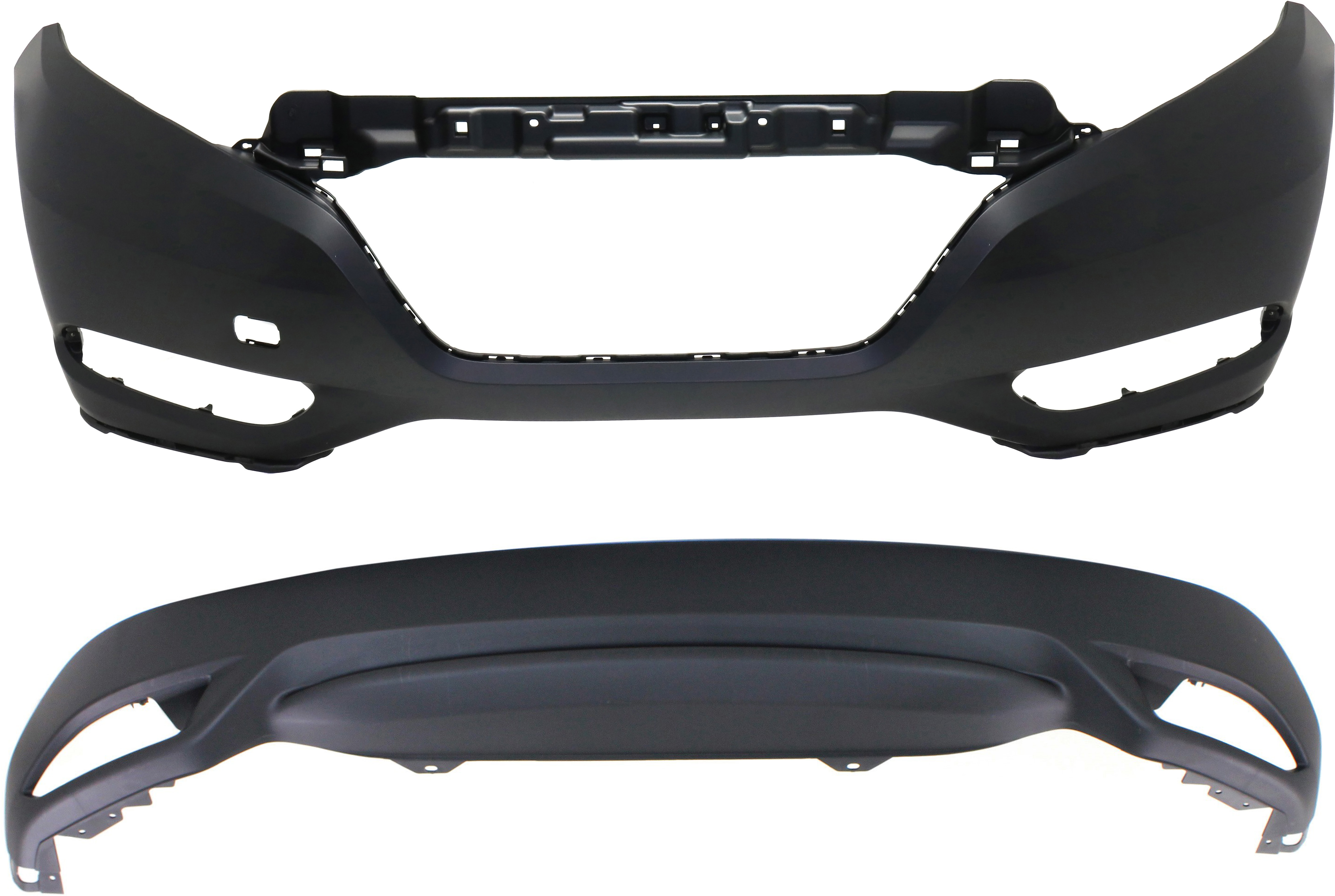 AM HR V 16-18 FRONT AND REAR BUMPER COVER CAPA SKU SET REPHD010303PQ 2 Partslink HO1000301C HO1100289C OEM 04711T7WA91ZZ 04715T7WA90