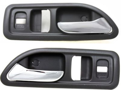 AM ACCORD 94-97 FRONT INTERIOR DOOR HANDLE RH AND LH Chrome Gray SKU SET REPHD462135 Partslink HO1353115 HO1352115 OEM 72126SV2003ZB 72166SV2003ZB