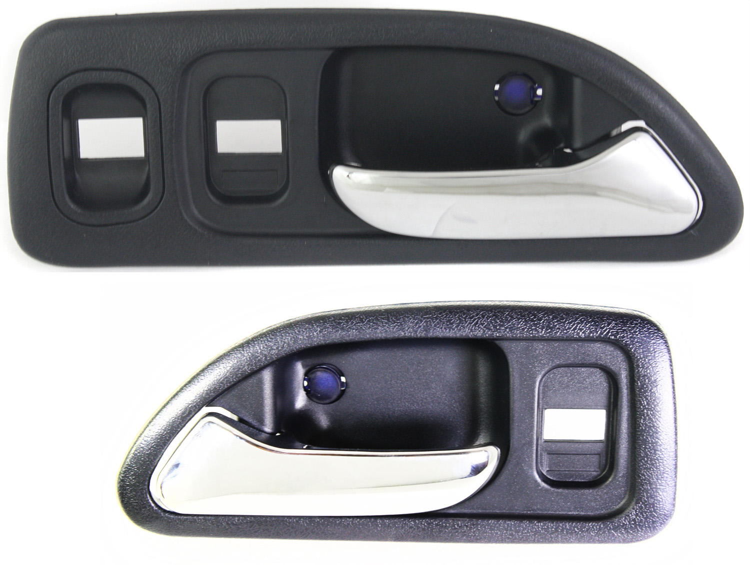 AM ACCORD 94-97 FRONT INTERIOR DOOR HANDLE RH AND LH Blue bezel with chrome lever Set of 2 SKU SET REPHD462155 OEM 72125SV4003ZJ 72165SV4003ZJ