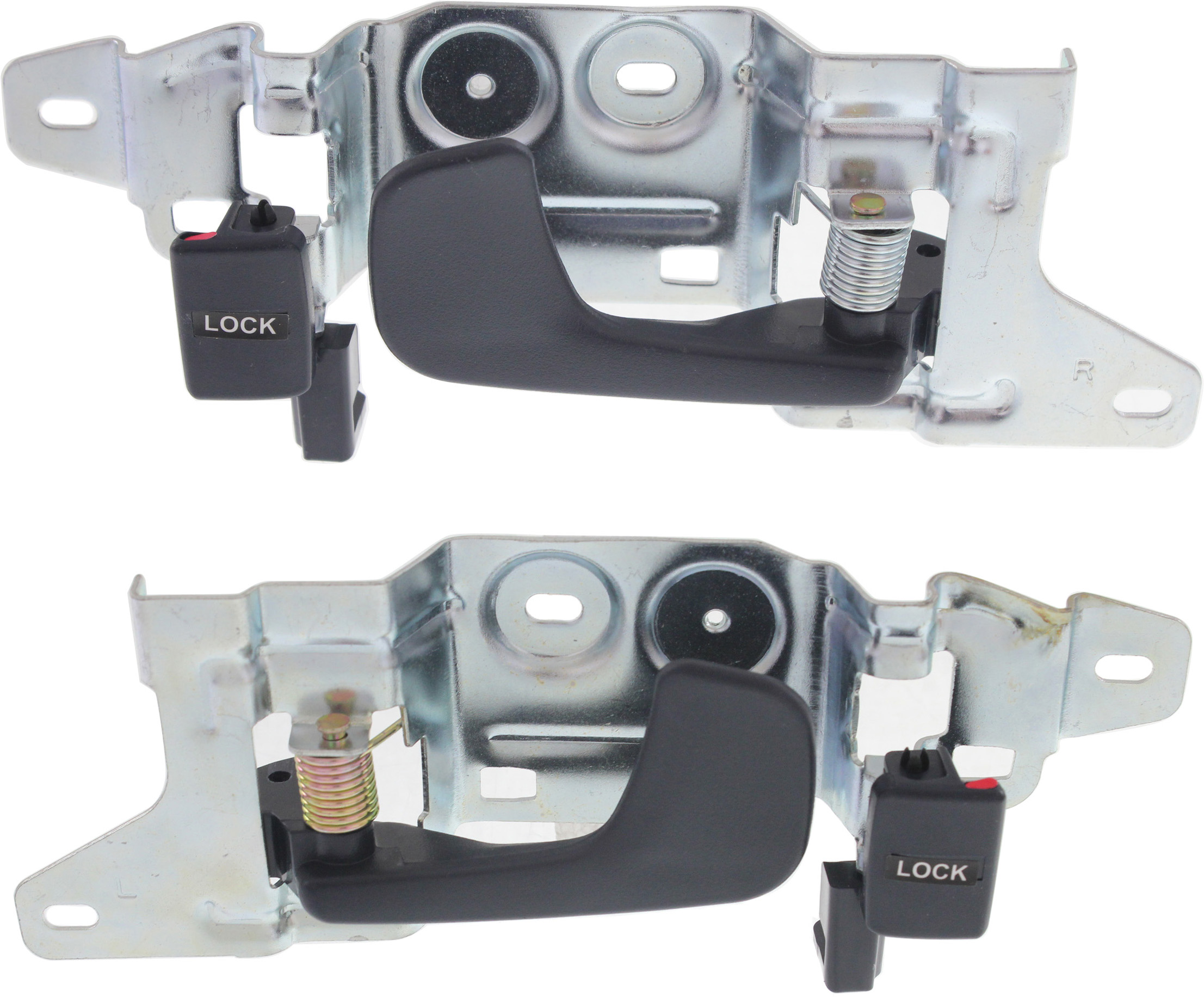 AM CIVIC 92-95 FRONT INTERIOR DOOR HANDLE RH AND LH SKU SET REPHD462349 Partslink HO1353107 HO1352107 OEM 72120SR0A02ZB 72160SR0A02ZB