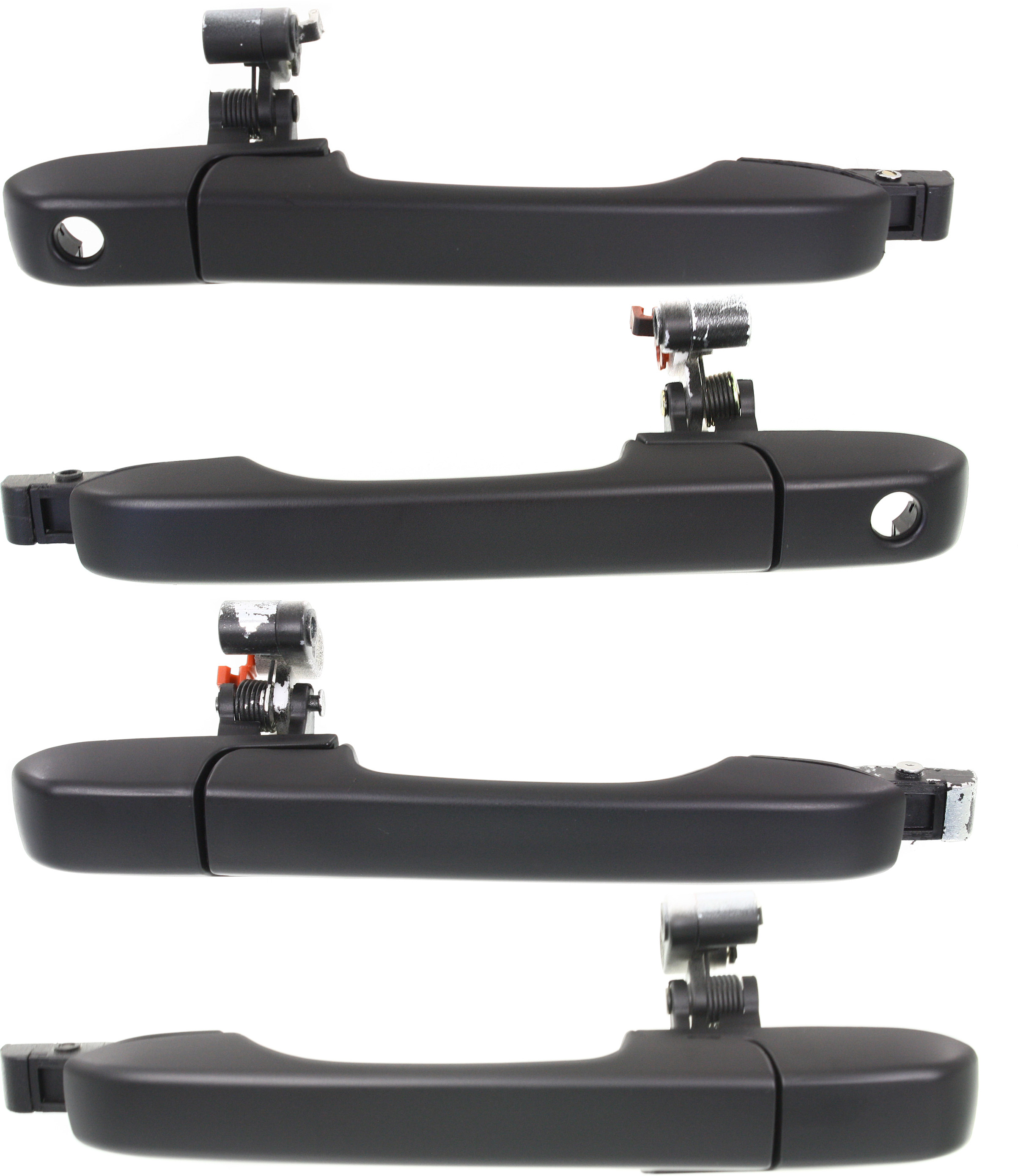 AM CR V 02-06 EXTERIOR DOOR HANDLE Set of 4 Front and Rear RH and LH Textured Black Plastic SKU SET REPHD462373-4 OEM 72140S9A003-72180S9A003-72640S