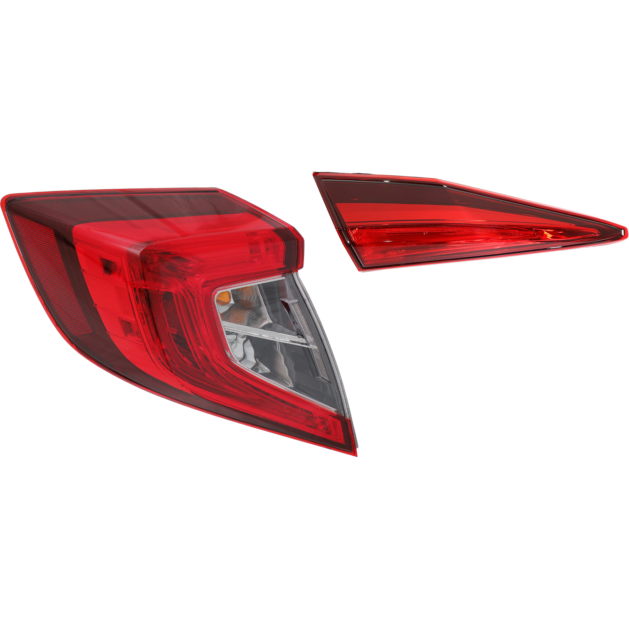AM CIVIC 16-21 TAIL LAMP LH Inner and Outer Halogen CAPA SKU SET REPHD730106Q Partslink HO2802112C HO2804110C OEM 34155TBAA01-33550TBAA01