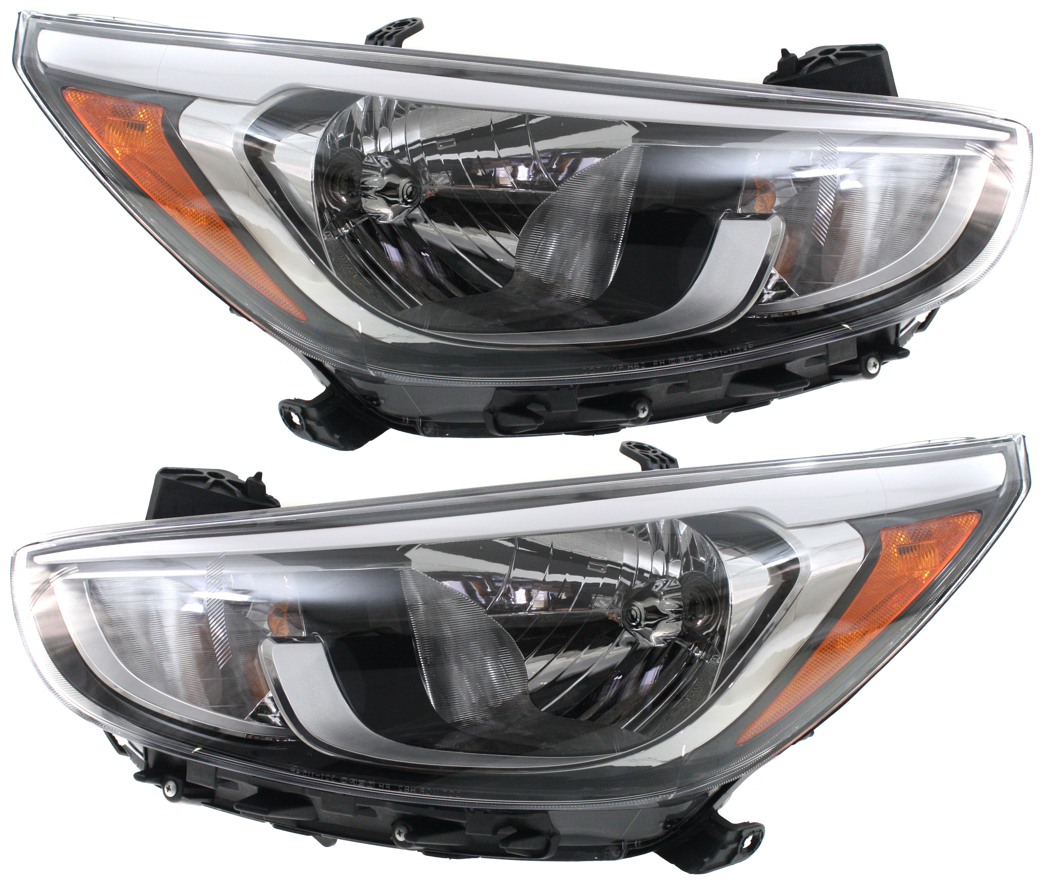AM ACCENT 15-17 HEAD LAMP RH AND LH Assembly Halogen CAPA SKU SET REPHY100105Q Partslink HY2503192C HY2502192C OEM 921021R710-921011R710