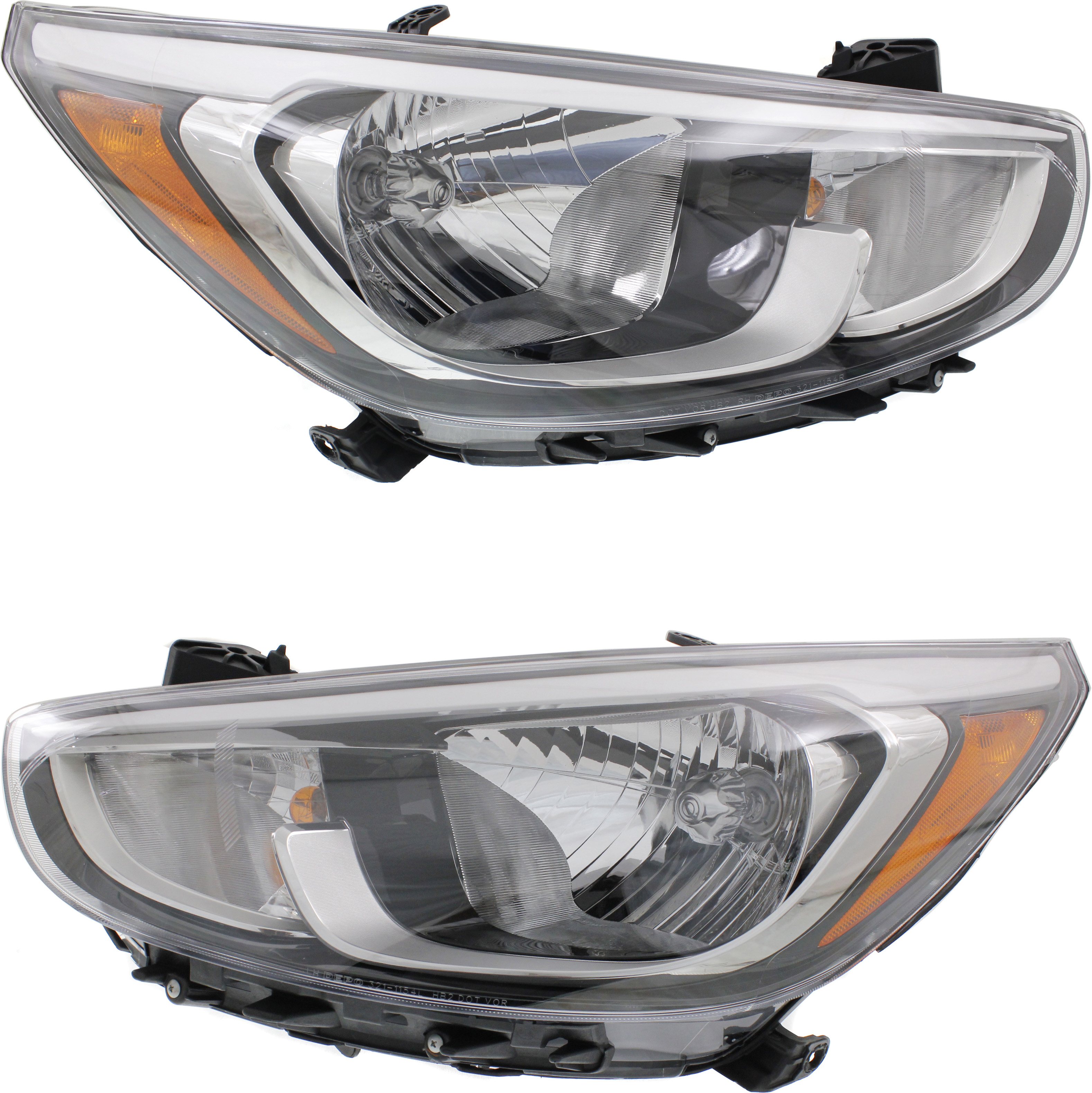 AM ACCENT 15-17 HEAD LAMP RH AND LH Assembly Halogen SKU SET REPHY100105 Partslink HY2503192 HY2502192 OEM 921021R710-921011R710