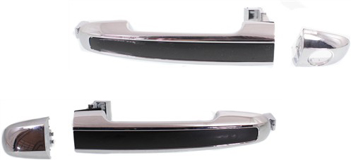 AM SONATA 06-10 FRONT EXTERIOR DOOR HANDLE RH AND LH Primed Bezel Chrome Lever w o Keyhole SKU SET REPHY462113C Partslink FDH010220 FDH010217 OEM 826513K020-826523K010-826523K0