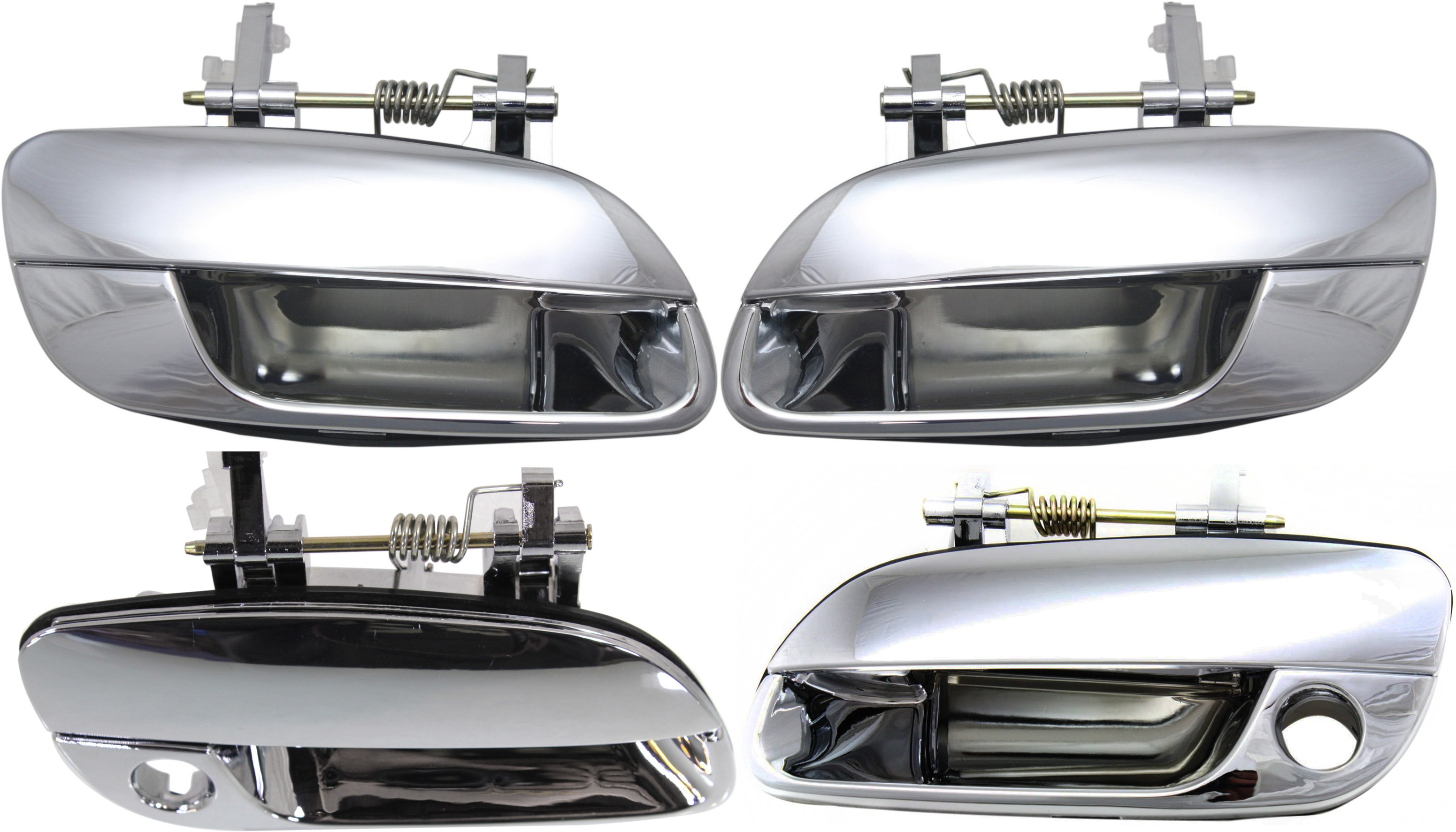 AM ELANTRA 01-06 FRONT AND REAR EXTERIOR DOOR HANDLE RH AND LH All Chrome Plastic SKU SET REPHY462123C 4 OEM 836602D000 PFM 836502D000 PFM