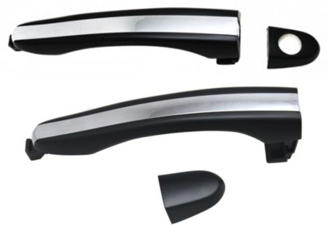 AM AZERA 06-11 FRONT DOOR HANDLE RH and LH Outside Primed w o Keyhole Cover w Chrome Insert SKU SET REPHY462127 OEM 826513L000-826523L000-826513L0
