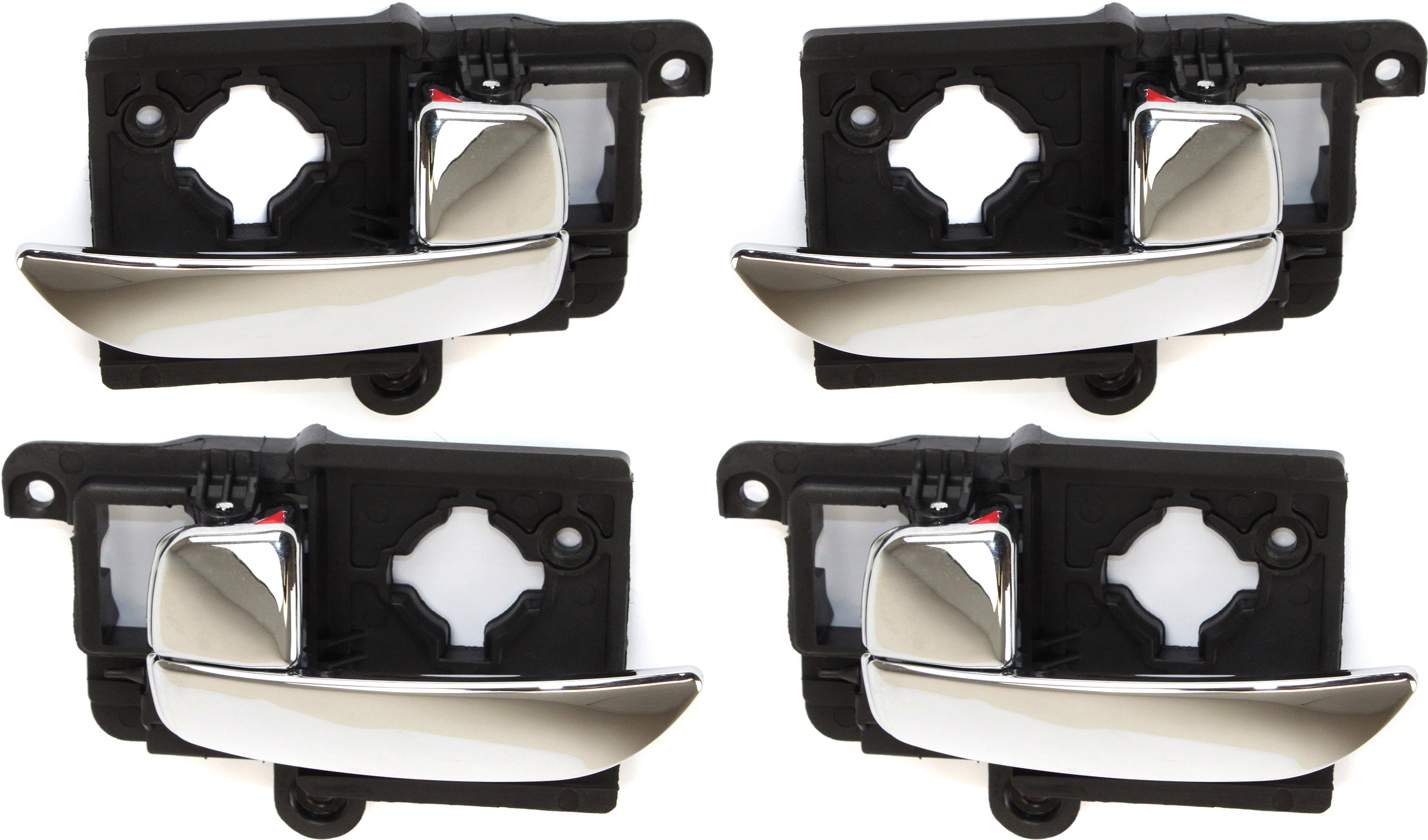 AM ELANTRA 07-10 INTERIOR DOOR HANDLE Set of 4 Front and Rear RH AND LH Chrome Sedan SKU SET REPHY462167-4 Partslink HY1353131 HY1352131 OEM 826200Q000-826100Q000
