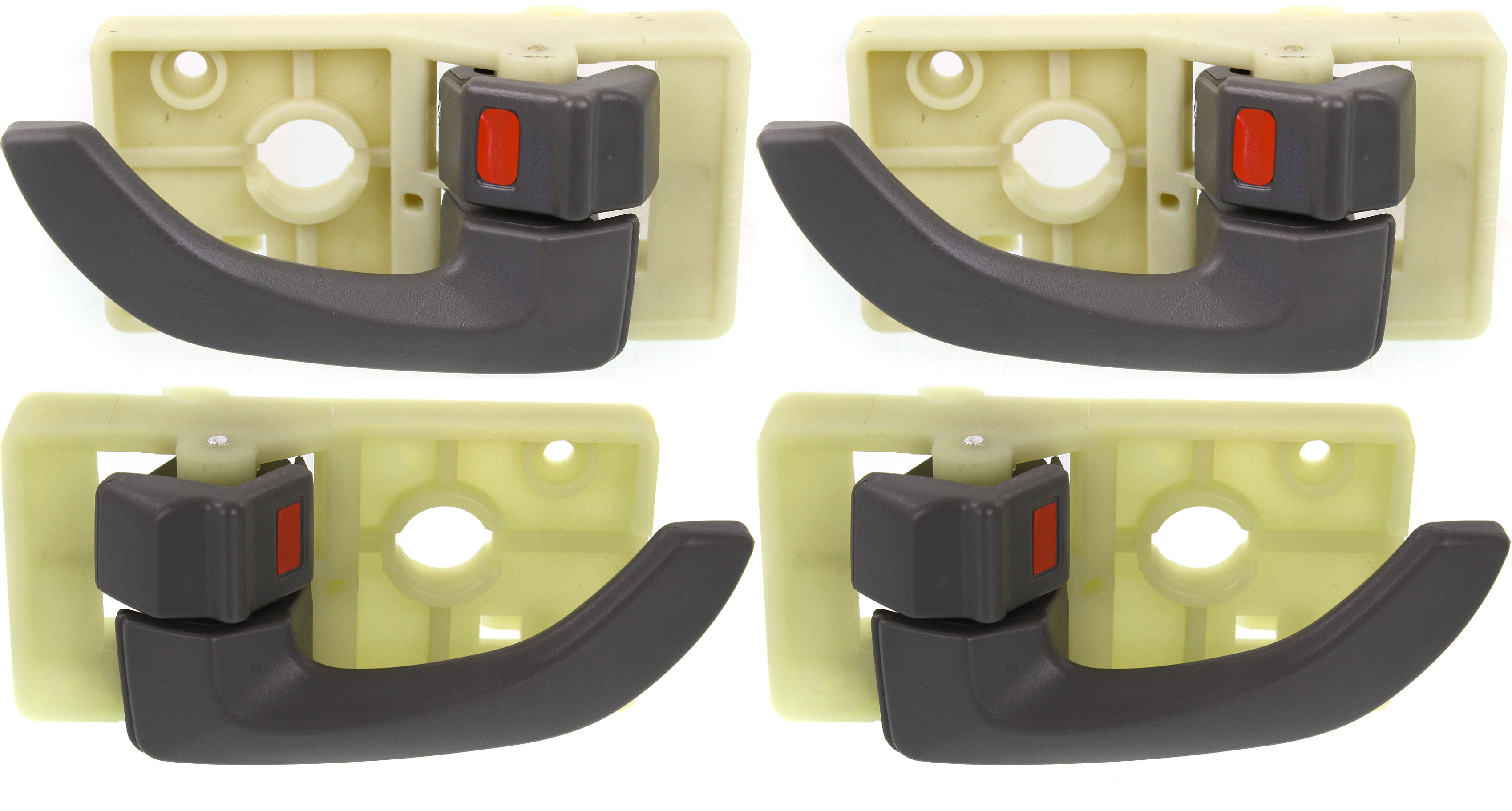 AM TUCSON 05-09 INTERIOR DOOR HANDLE Set of 4 Front and Rear RH and LH Brown Plastic SKU SET REPHY462329-4 OEM 826202E000U7-826102E000U7