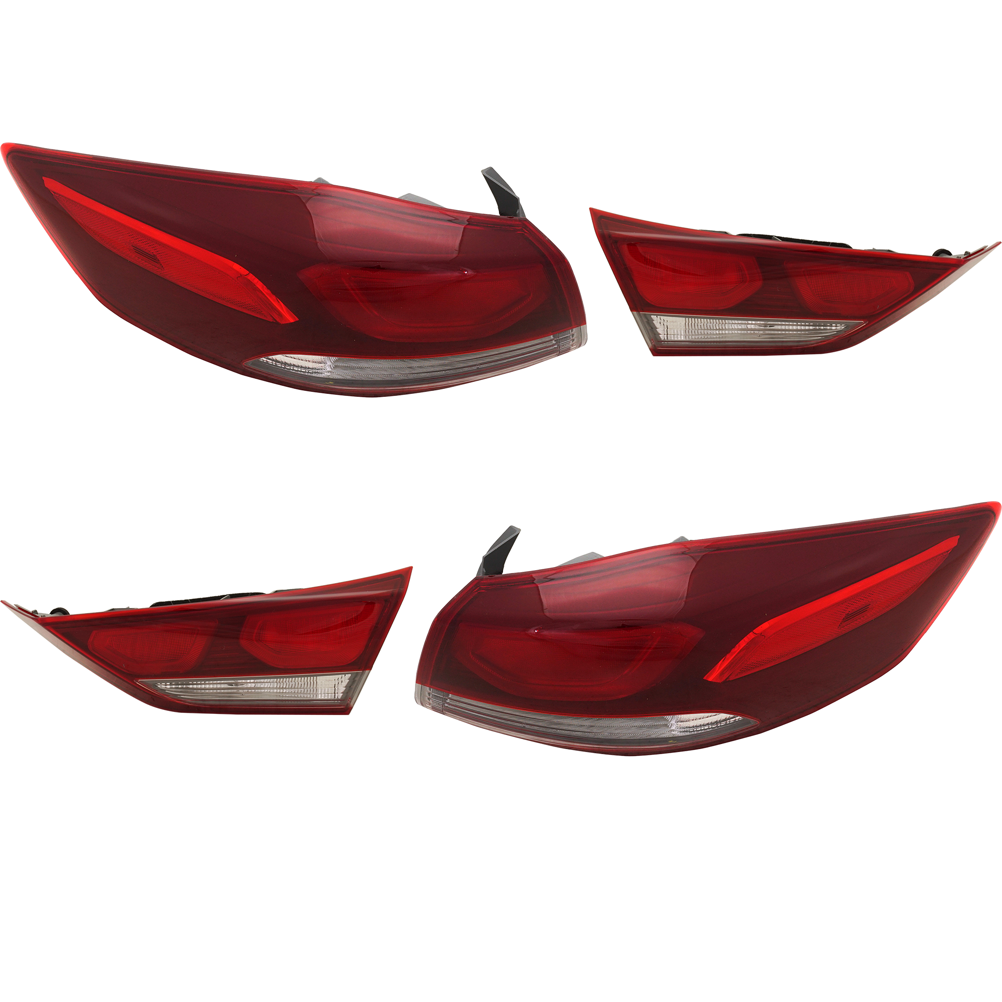 AM ELANTRA 17-18 TAIL LAMP RH AND LH Inner LED Outer Halogen Assembly USA Built Vehicle 2.0L Eng SKU SET REPHY730110-4 Partslink HY2802137 HY2803137 HY2804140 HY2805140 OEM 92401F3000-92402F3000-92403F21