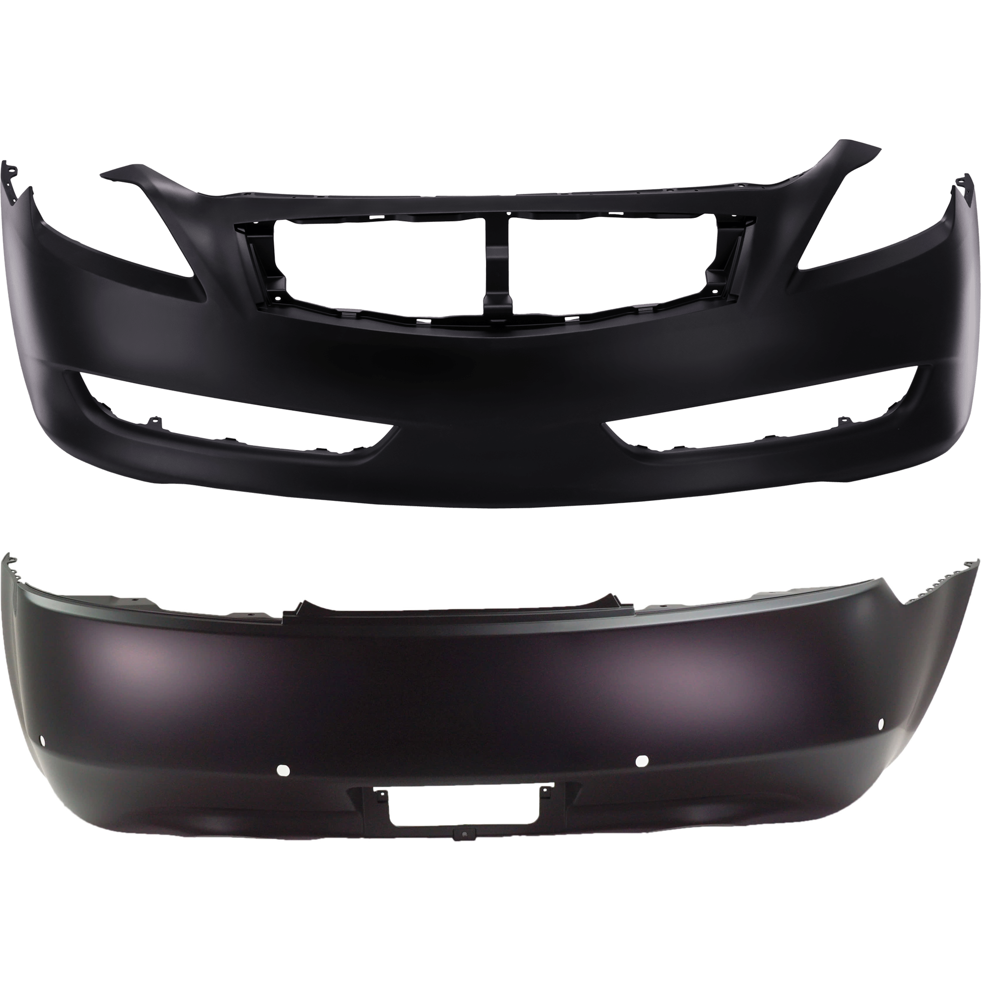 AM G37-10-10 FRONT AND REAR BUMPER COVER Primed w o mounting bracket s Front w o license plate provision and parking aid sensor holes Rear w license plate provision and parking aid sensor holes SKU SET REPI010319P