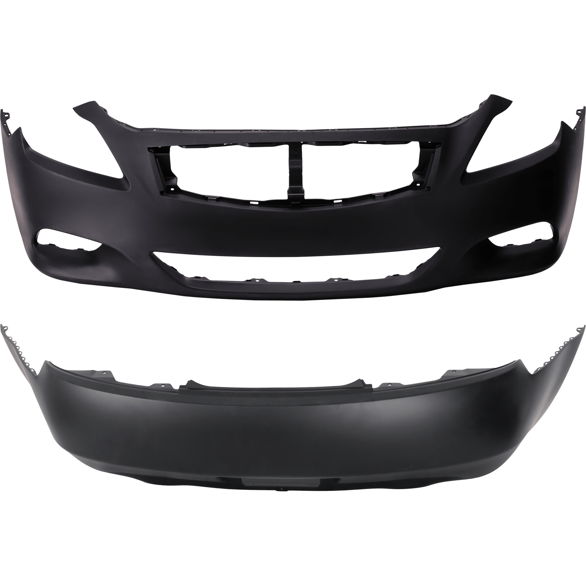 AM G37-08-13 FRONT AND REAR BUMPER COVER Primed Coupe w Sport Pkg w o mounting bracket s SKU SET REPI010322P