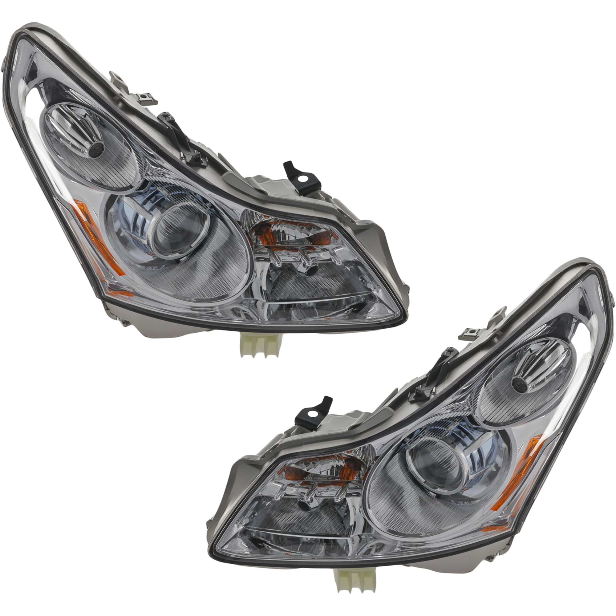 AM G35-07-08 HEAD LAMP RH AND LH Assembly HID Xenon with HID Kit w o Technology Package Sedan SKU SET REPI100101 Partslink IN2502137 IN2503137 OEM 26060JK60C 26010JK60C