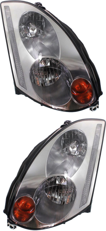 AM G35-03-05 HEAD LAMP RH AND LH Lens and Housing HID Xenon w o HID Kit Coupe SKU SET REPI100155 Partslink IN2519101 IN2518101 OEM 26025AM801-26075AM801