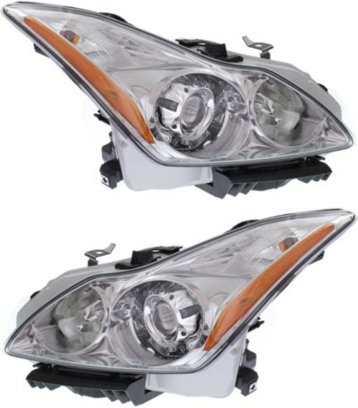 AM G37-08-10 HEAD LAMP RH AND LH Assembly HID Xenon with HID Kit Convertible Coupe SKU SET REPI100165 Partslink IN2503147 IN2502147 OEM 26010JL02B 26060JL02B
