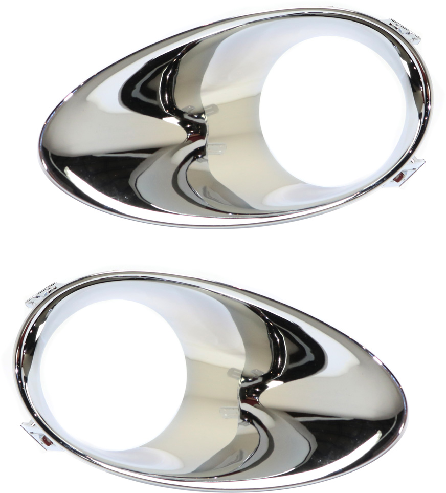 AM EX35-08-12 EX37-13-13 QX50-14-15 FRONT FOG LAMP MOLDING RH AND LH Chrome SKU SET REPI108001 Partslink IN1039102 IN1038102 OEM 622561BA0A 622571BA0A