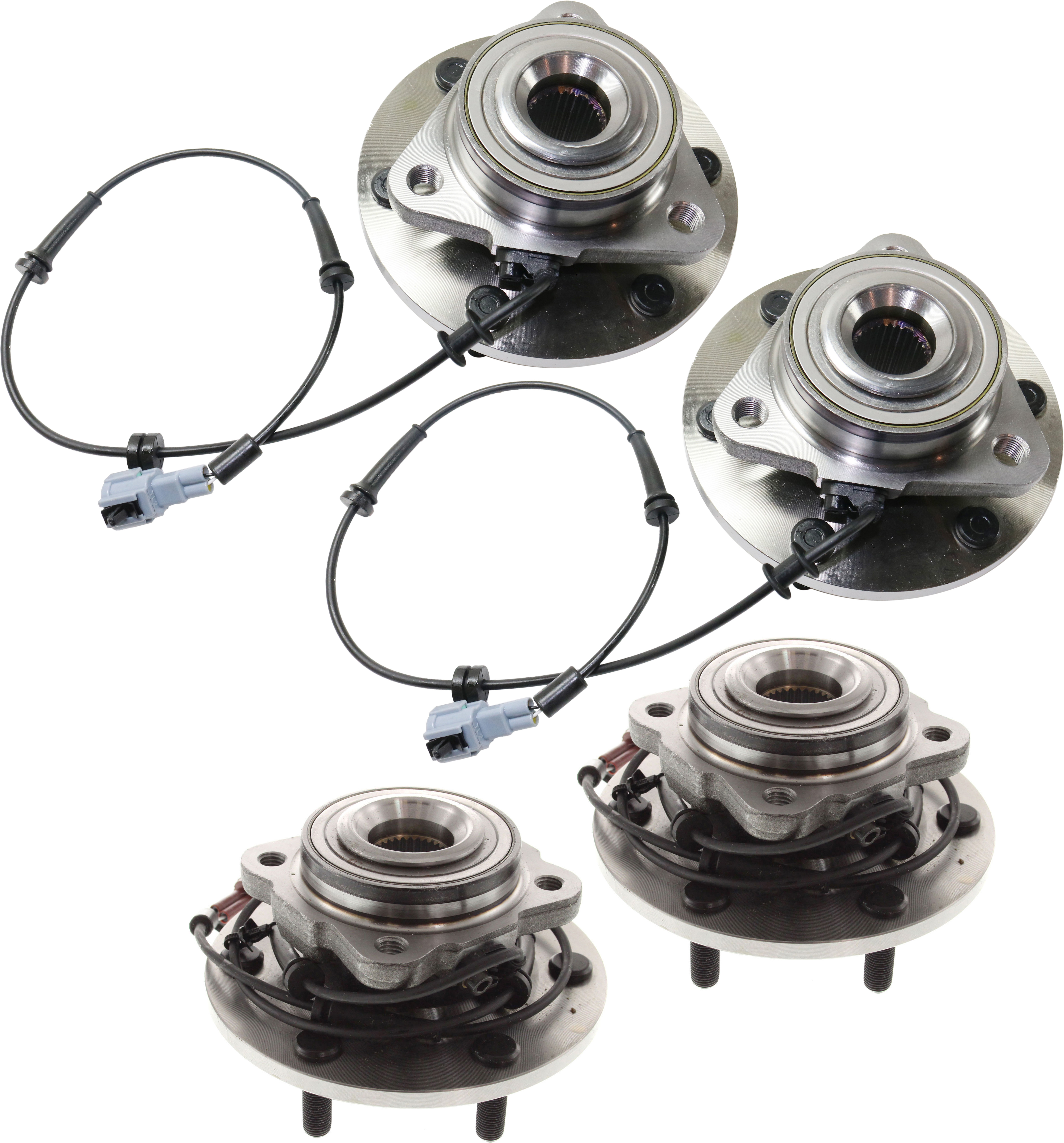 AM ARMADA 05-07 QX56-04-07 FRONT AND REAR HUB ASSEMBLY RH AND LH 6 Studs 6 in. x 6.75 in. Bolt Pattern SKU SET REPI283701-4 OEM 402027S000-402027S100-432027S0