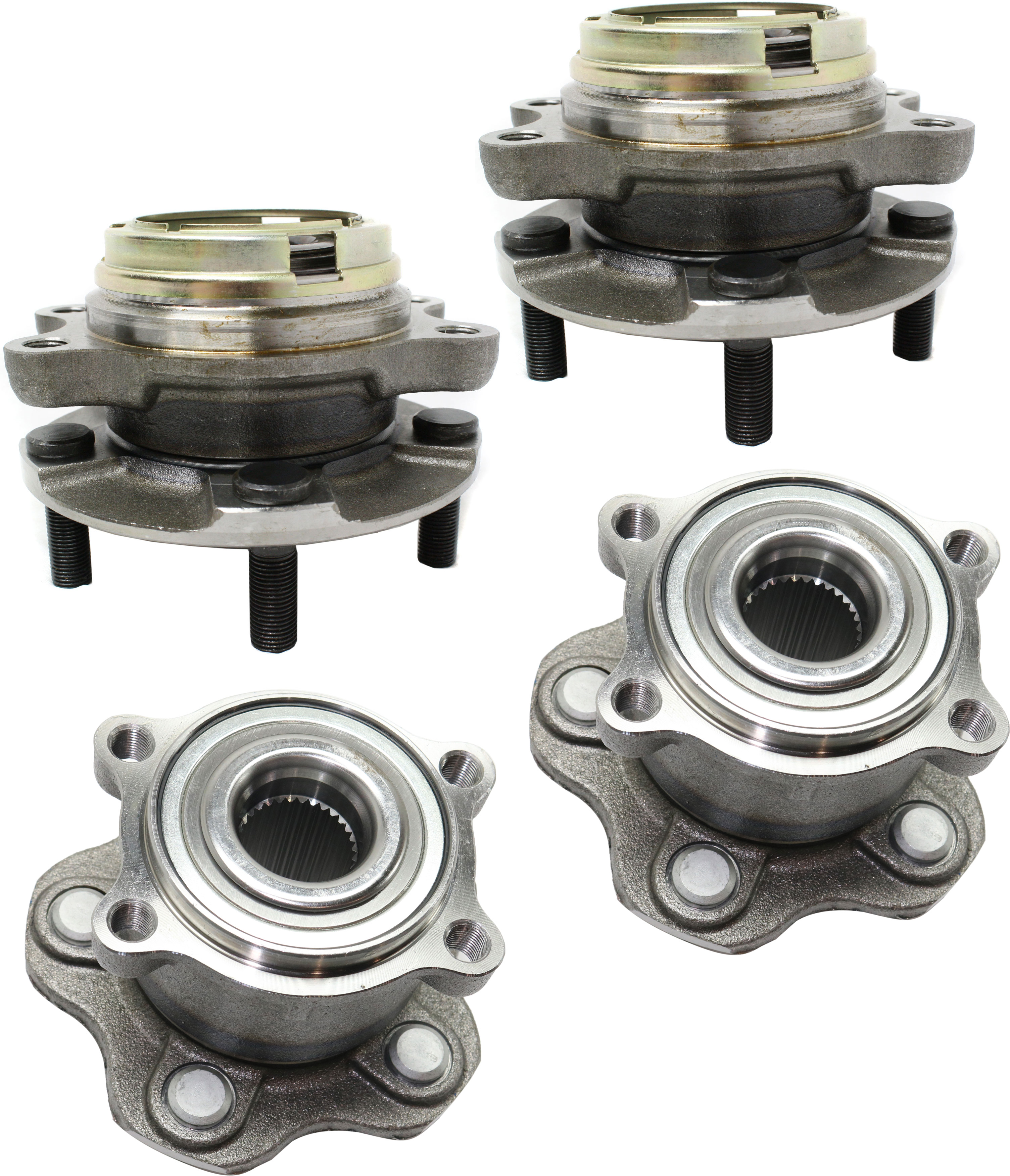AM G35-07-08 FX50-09-13 Q70-14-18 FRONT AND REAR HUB ASSEMBLY RH AND LH Set of 4-5 Studs 5 x 4.5 in. Bolt Pattern AWD SKU SET REPI283705-4 B OEM 40202EJ70B 432024GA0B